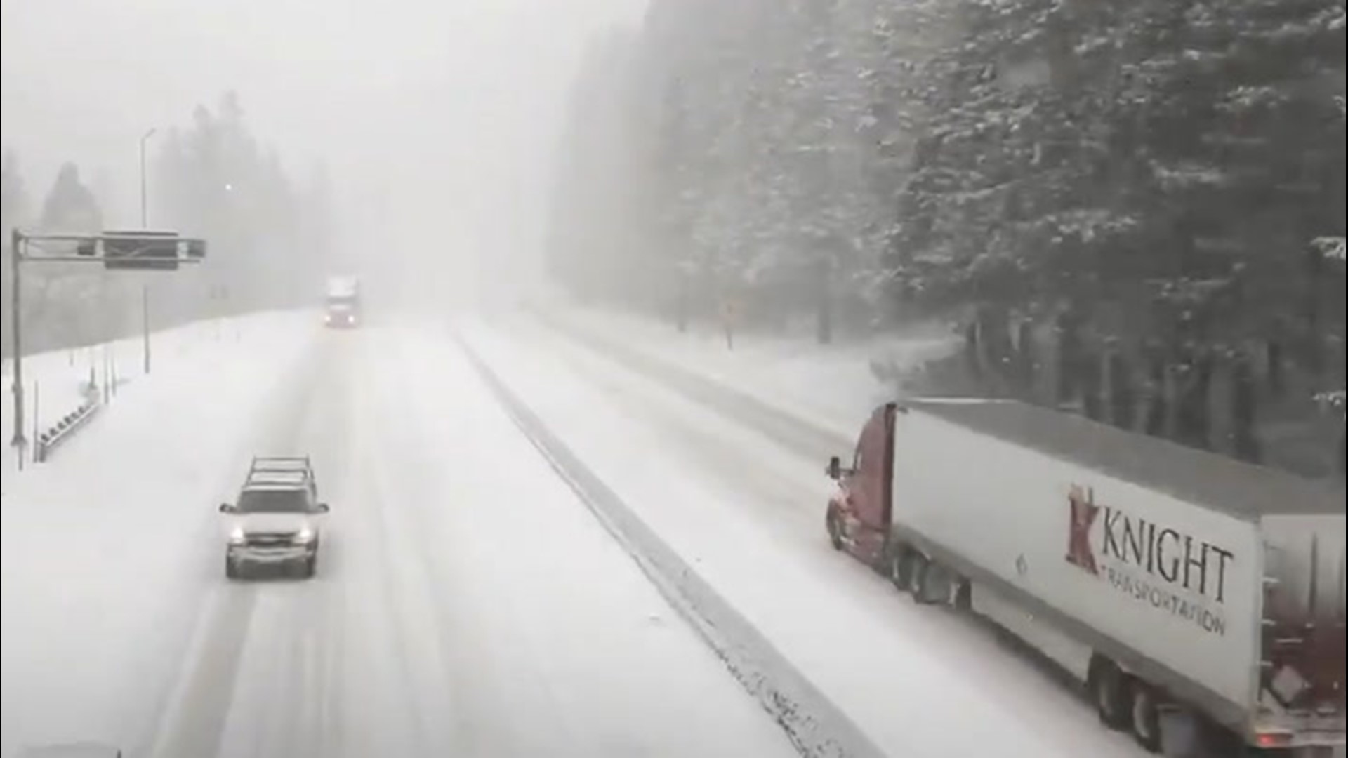 With low-elevation snow battering Interstate 80 in Placer County, California, on Jan. 16, tire chains were a requirement if you wanted a safe drive.