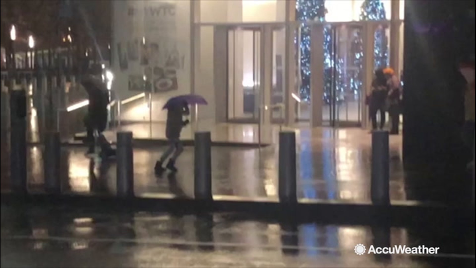 It was a very windy and rainy night in New York City on Sunday, Dec. 1.