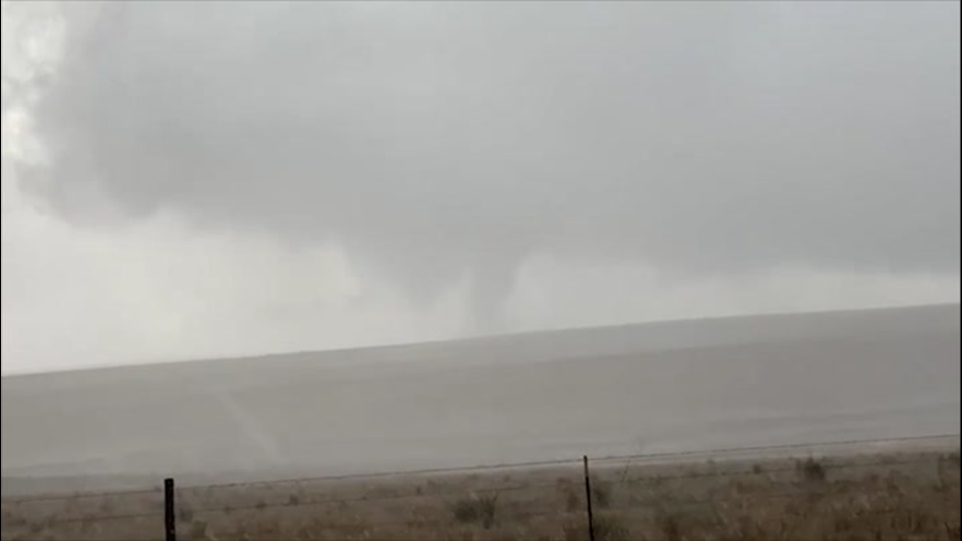 Extreme Meteorologist Reed Timmer caught a tornado on camera as it touched down and passed through an area not far from Goodnight, Texas, on March 13.