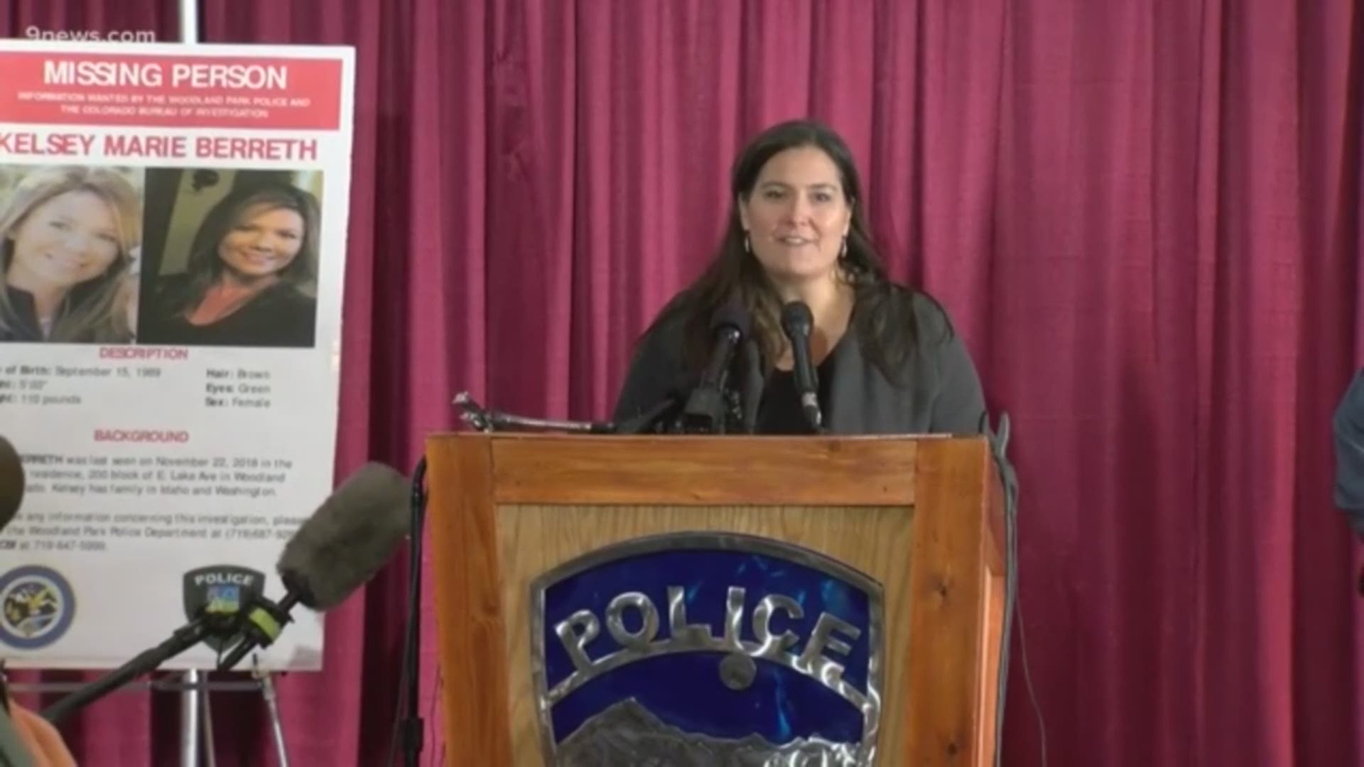 Law enforcement officials held a press conference Friday afternoon to give an update in the search for 29-year-old Kelsey Berreth.
