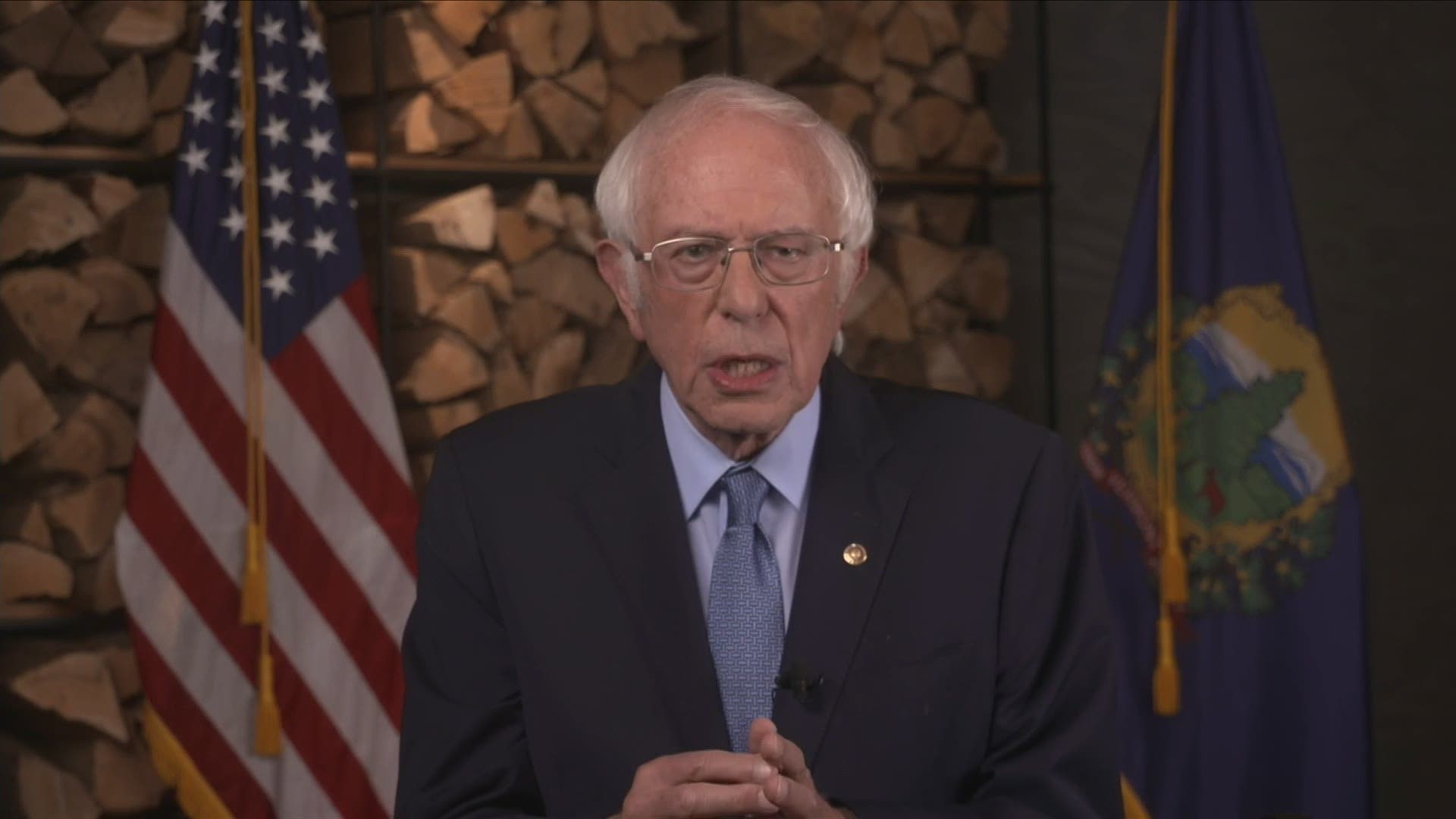 Senator Bernie Sanders said the upcoming presidential election is about 'preserving our democracy' and urged his supporters and everyone else to vote for Joe Biden.
