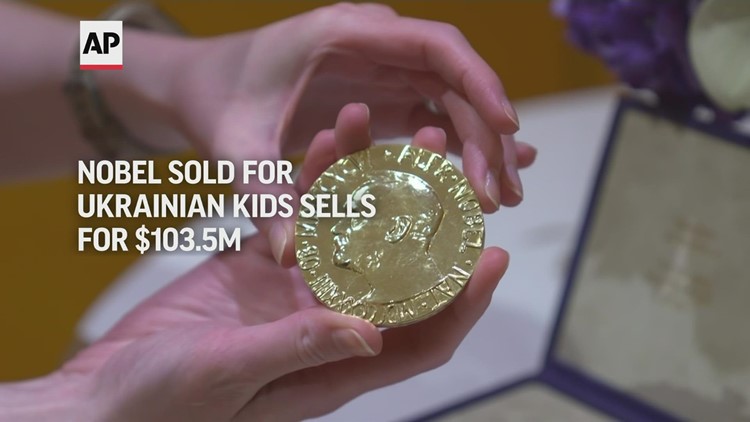 Nobel Peace Prize sold for Ukrainian kids shatters record