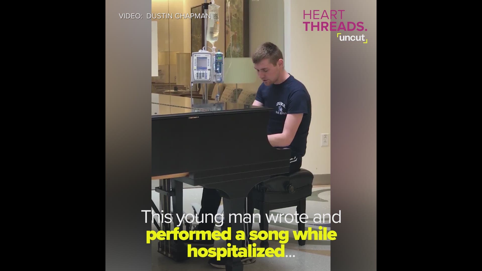 When Dustin was hospitalized for a 16-day stretch, he leaned on his love of music to support himself and other patients.