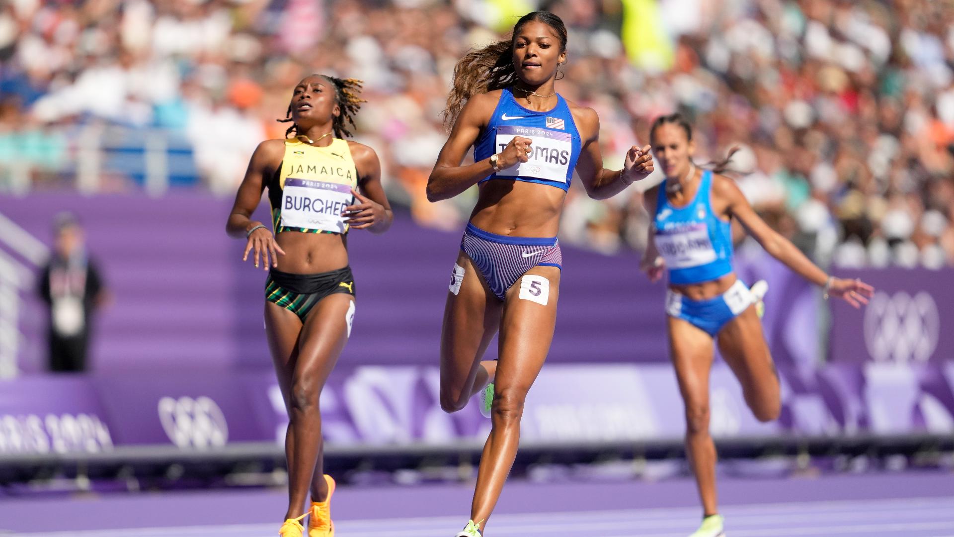 Track and field continues with medals on the line, U.S. women's soccer aims for a win in the semifinals and quarterfinals get underway in men's basketball.