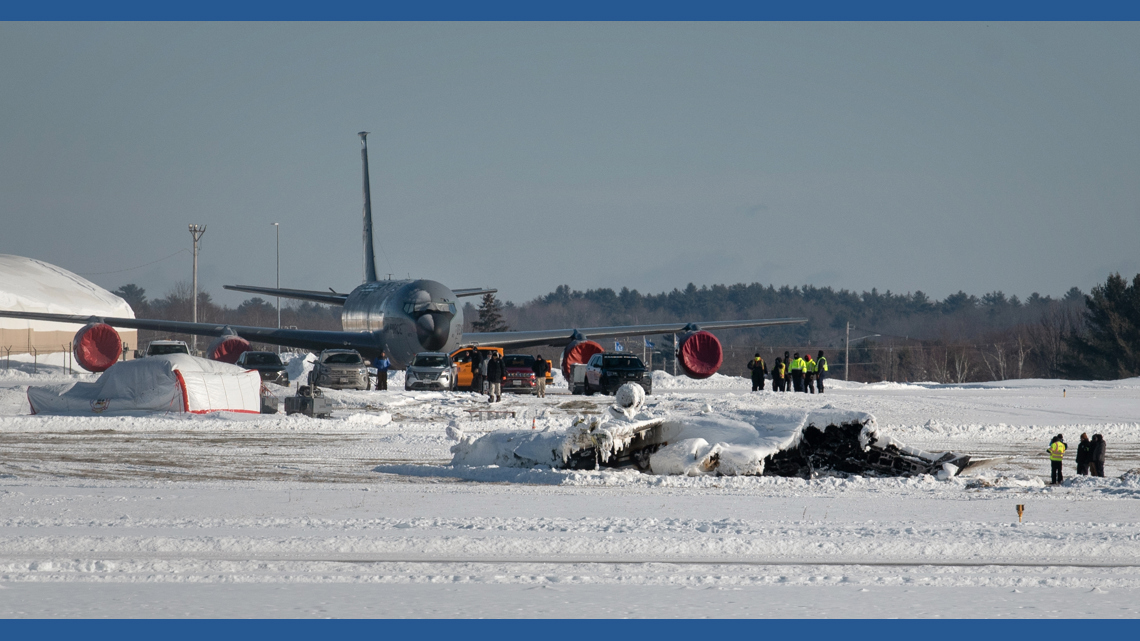 Investigation into private jet crash in Bangor, Maine that killed 6 held back by winter weather