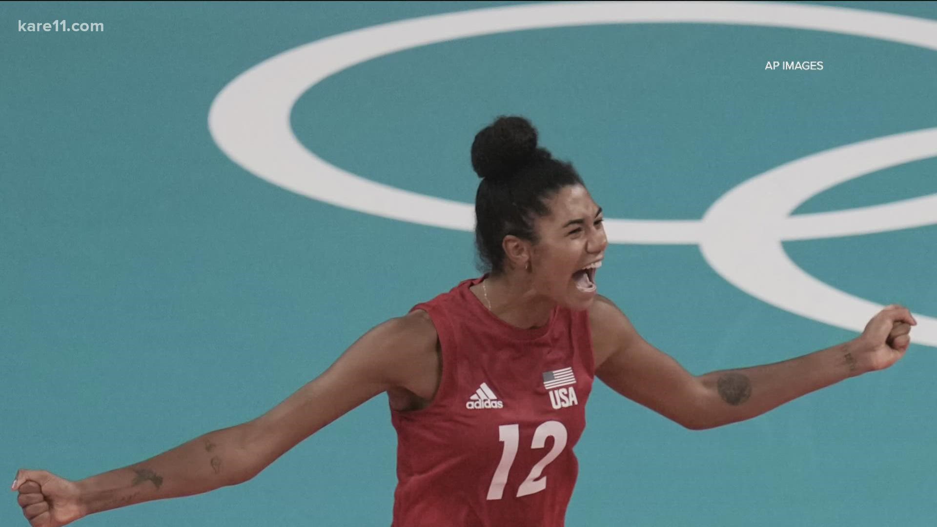 A lot of Team USA's women's volleyball success lies with Edina native Jordan Thompson. She leads all scores in the tournament with 72 points.