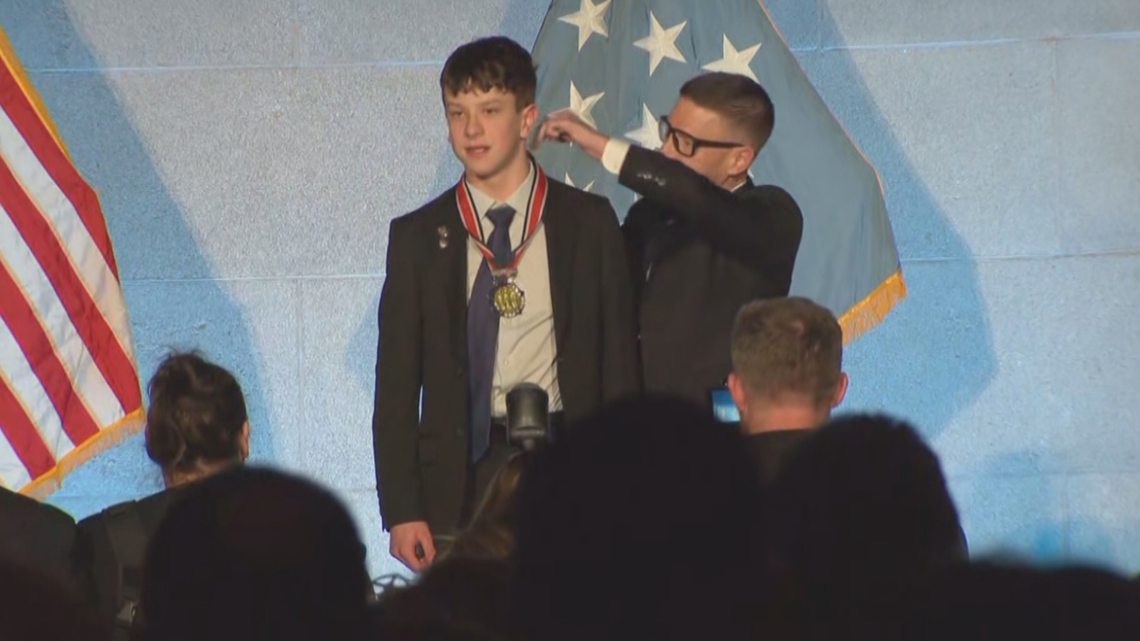 11-year-old honored for heroism during Minnesota catholic school shooting