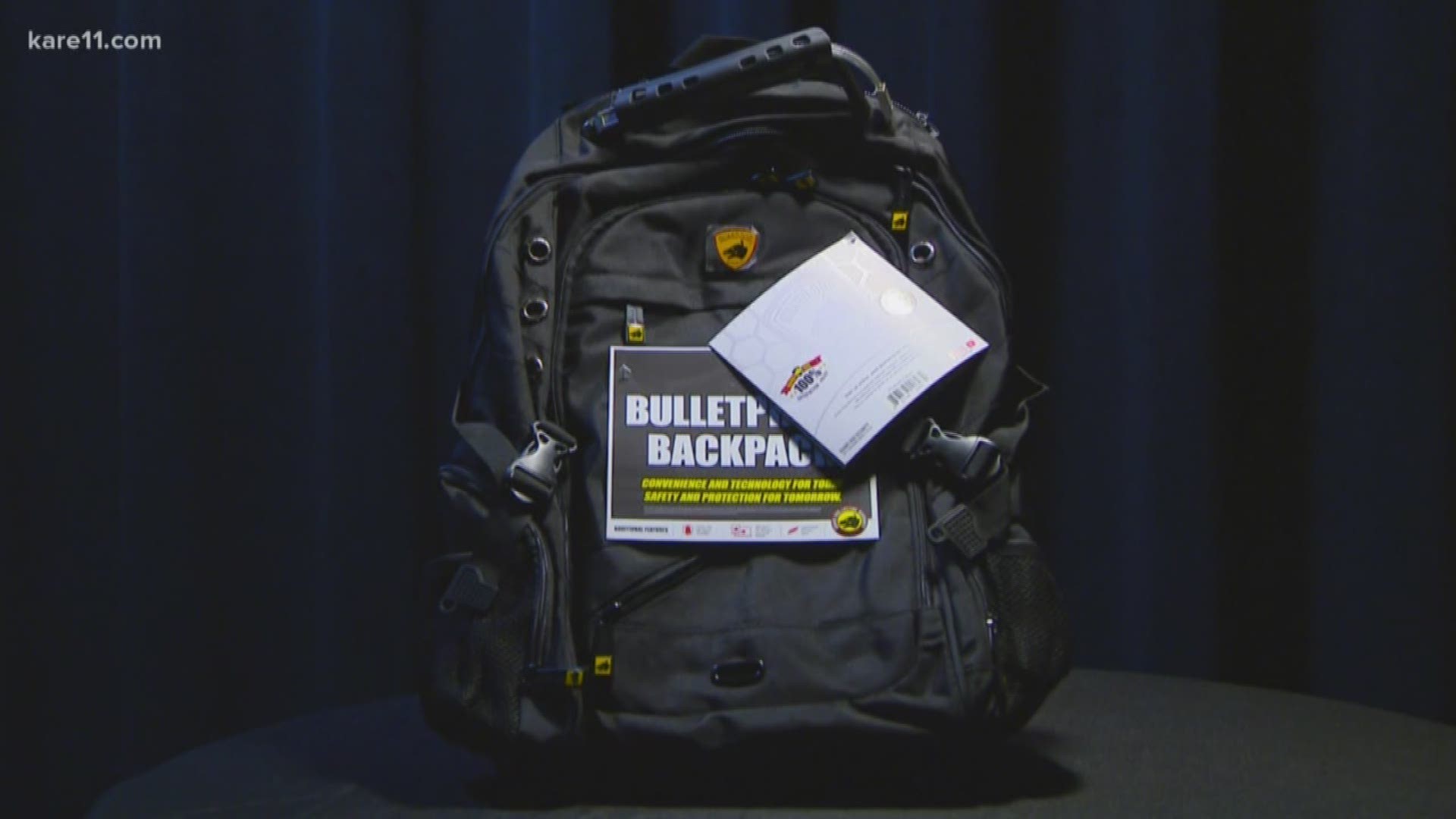 "Bulletproof backpacks" went on sale this week at an Office Max in Inver Grove Heights. Would you purchase one for your children? Will these make children feel safer? https://kare11.tv/2P9jArd