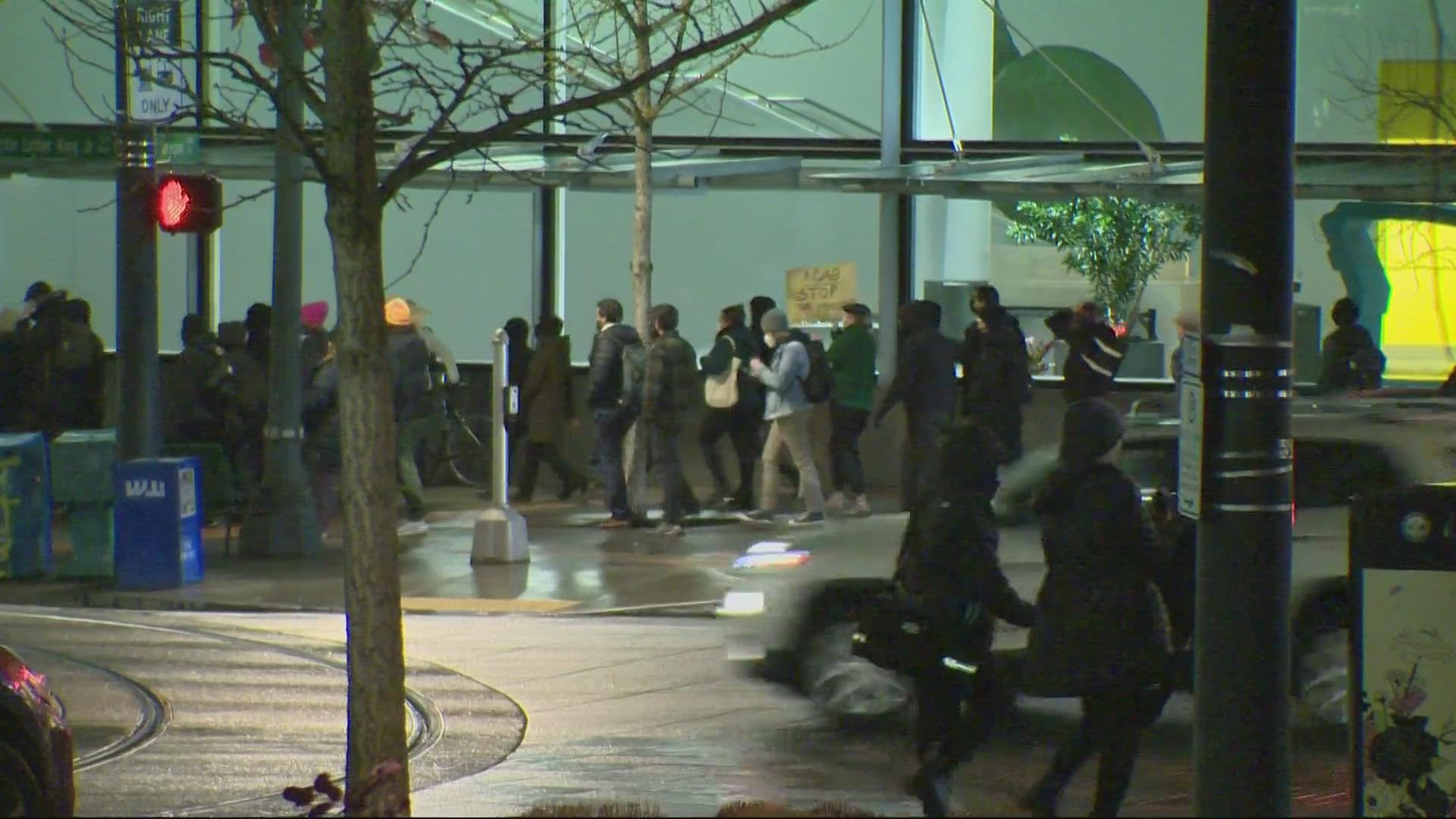 More than 100 protestors marched in Northeast Portland and ended up under the Burnside Bridge — honoring Tyre Nichols, who was an avid skateboarder.