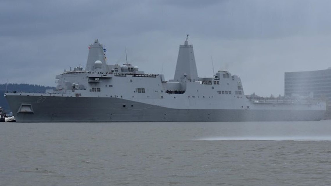 New Navy ship USS Portland arrives in Portland | krem.com