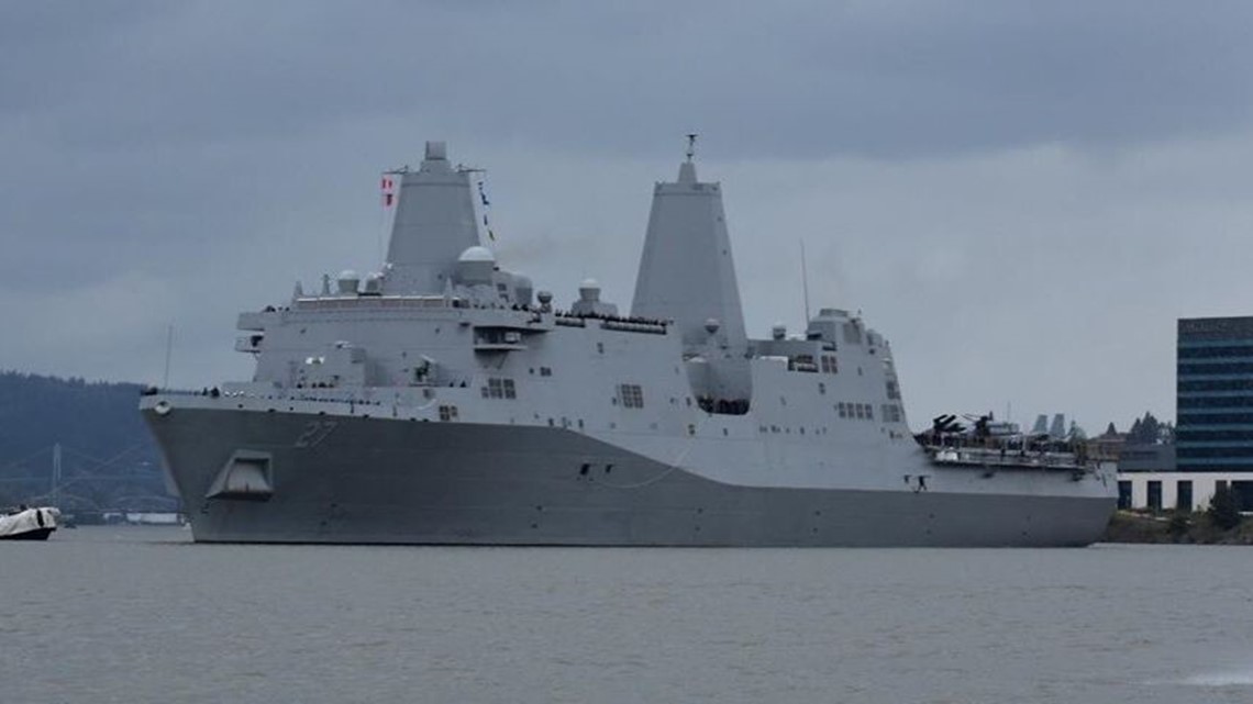 New Navy ship USS Portland arrives in Portland | krem.com