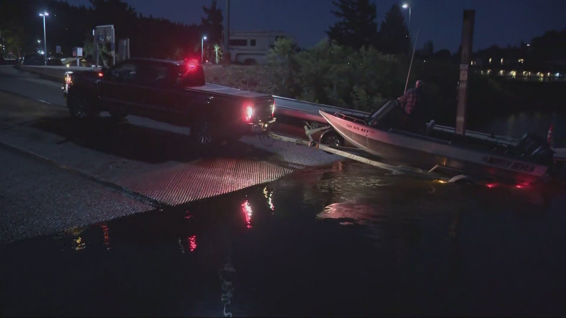 Six people were rescued after a fishing boat capsized near the mouth of the White Salmon River. Two of them were hospitalized — one remains missing.