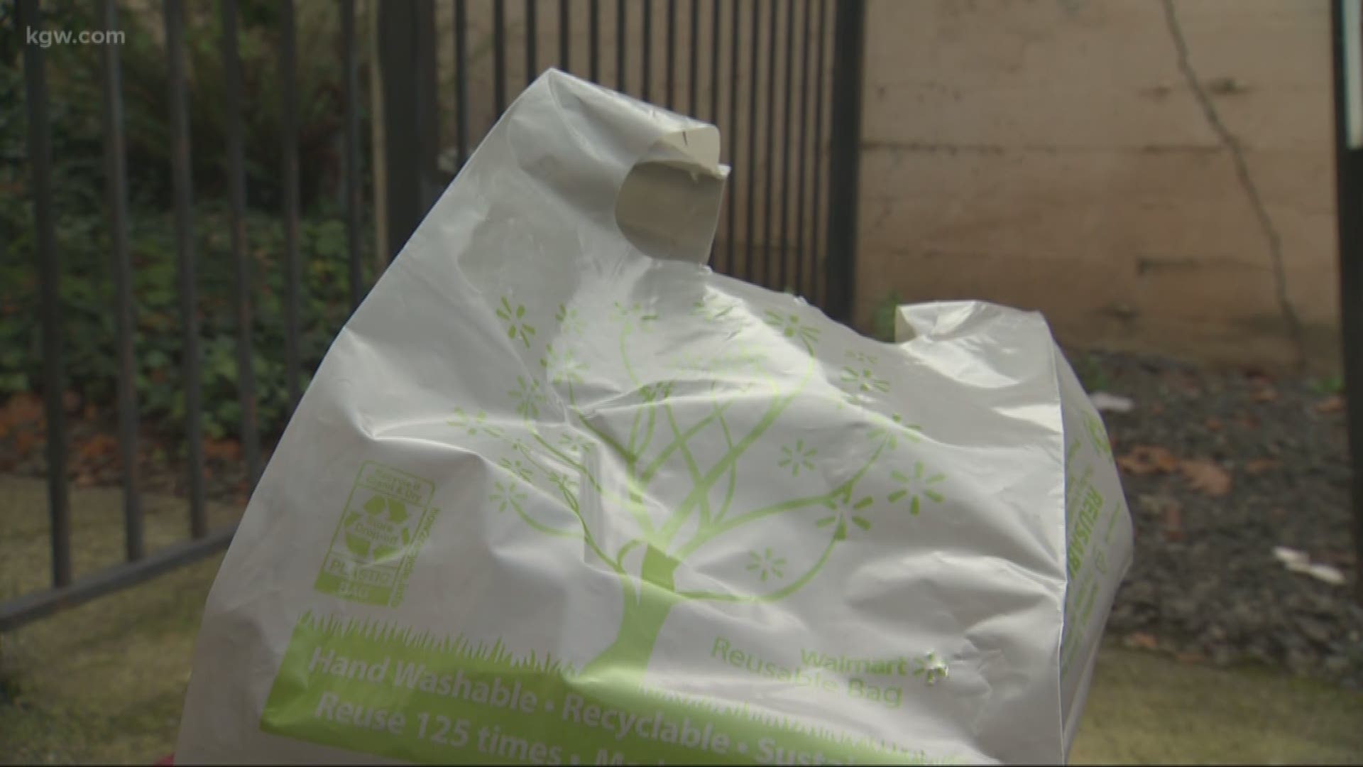 Plastic bags are banned in grocery stores in Oregon. Why is one major chain still allowed to use them?