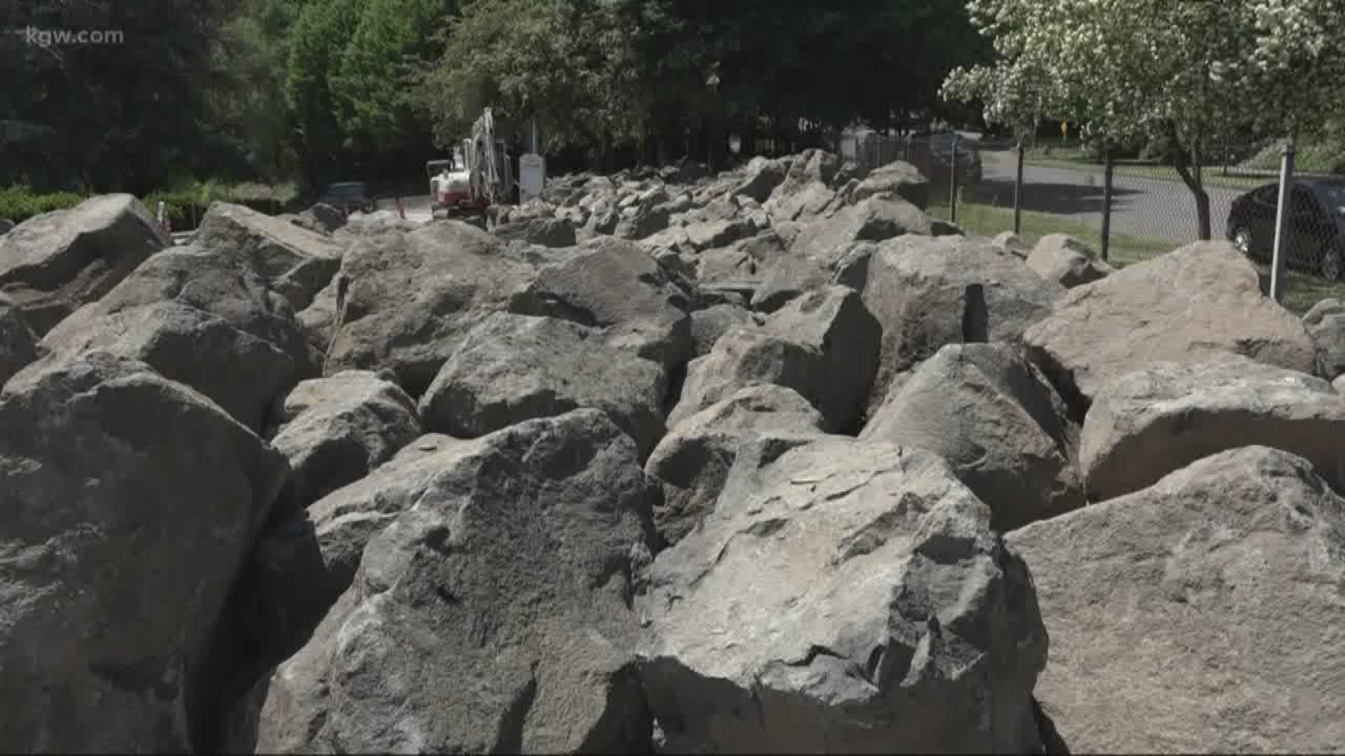 ODOT is replacing rose bushes with boulders.