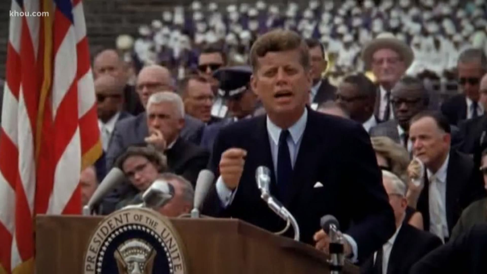 President John F. Kennedy's words inspiring us to one day land on the moon struck a chord with the city where it was made: right here in Houston.