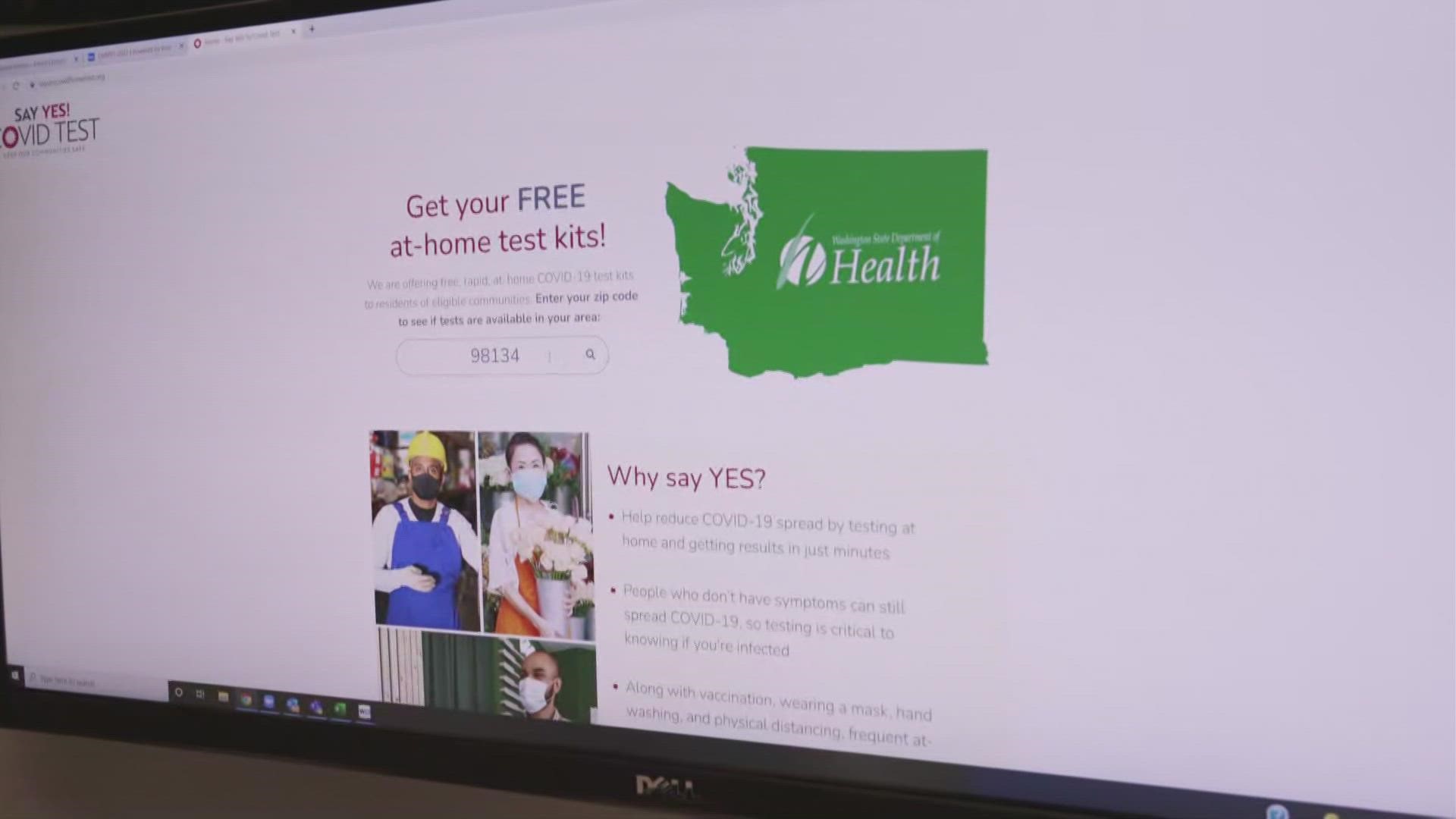 Washington health officials said the website and phone line were open Friday.