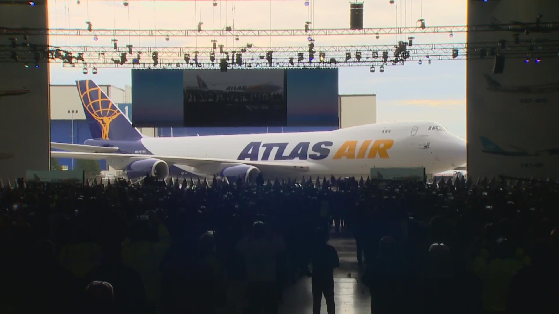 The last 747 is being delivered to cargo carrier Atlas Air.