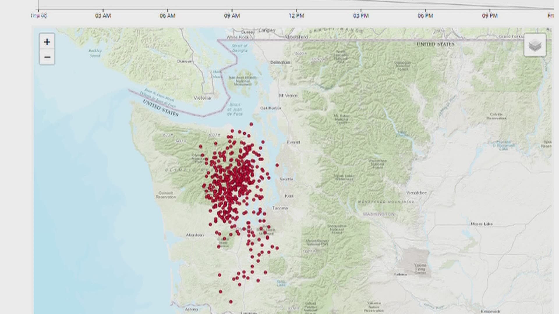 Two small earthquakes hit western Washington on Monday