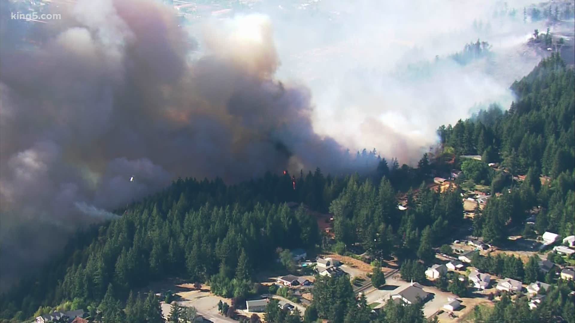 KING 5 coverage of wildfires and smoke affecting all parts of Washington state, Sept. 8, 2020.