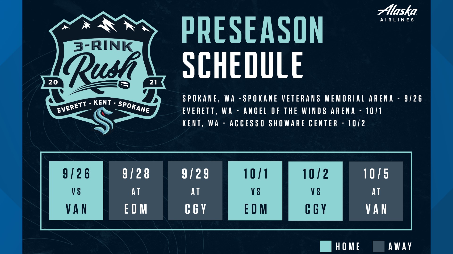 Seattle Kraken announce preseason schedule