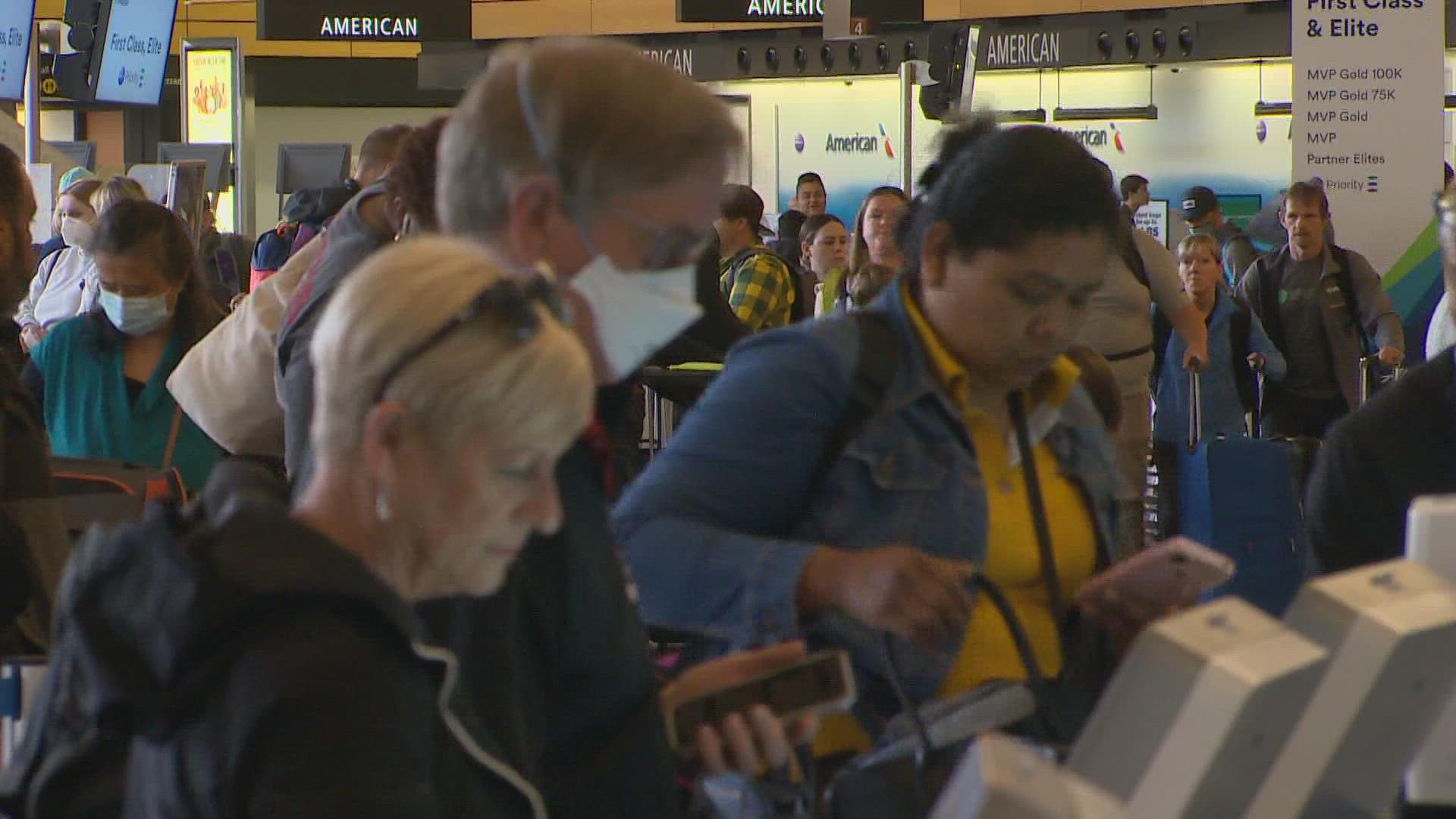 Sea-Tac International Airport felt the effects Saturday, with 20 cancellations and more than 154 delays.