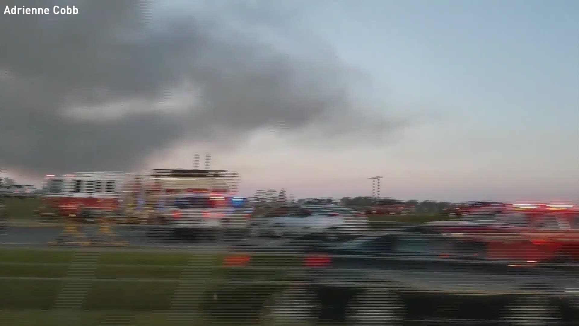 A semi-truck caught fire on southbound I-5 near Conway on Tuesday morning, causing a major backup.