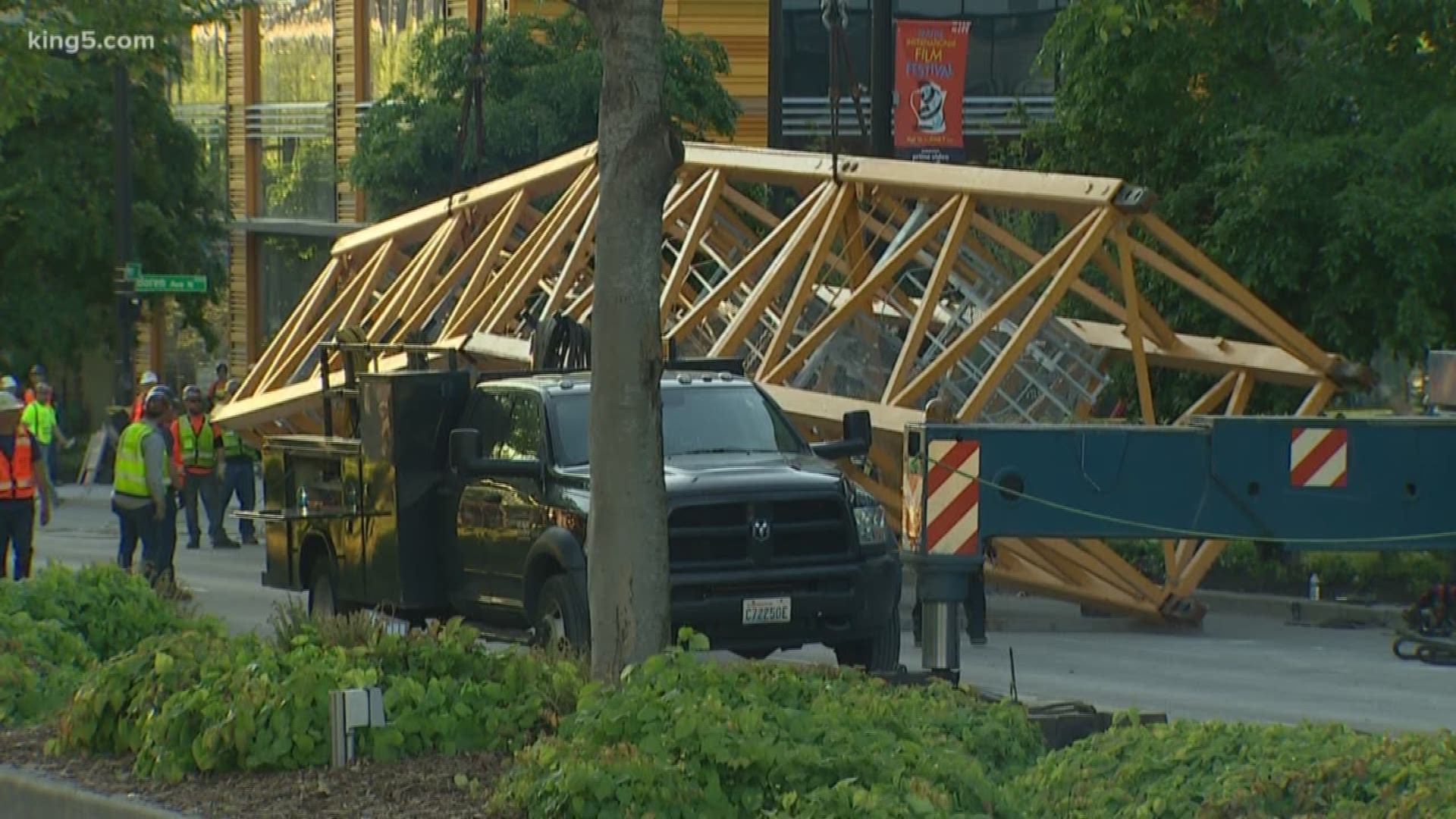 Seattle and Washington state officials said Sunday there are no specific mandates, or laws about closing roads for crane disassembly. Four people were killed when a crane collapsed in downtown Seattle Saturday afternoon.