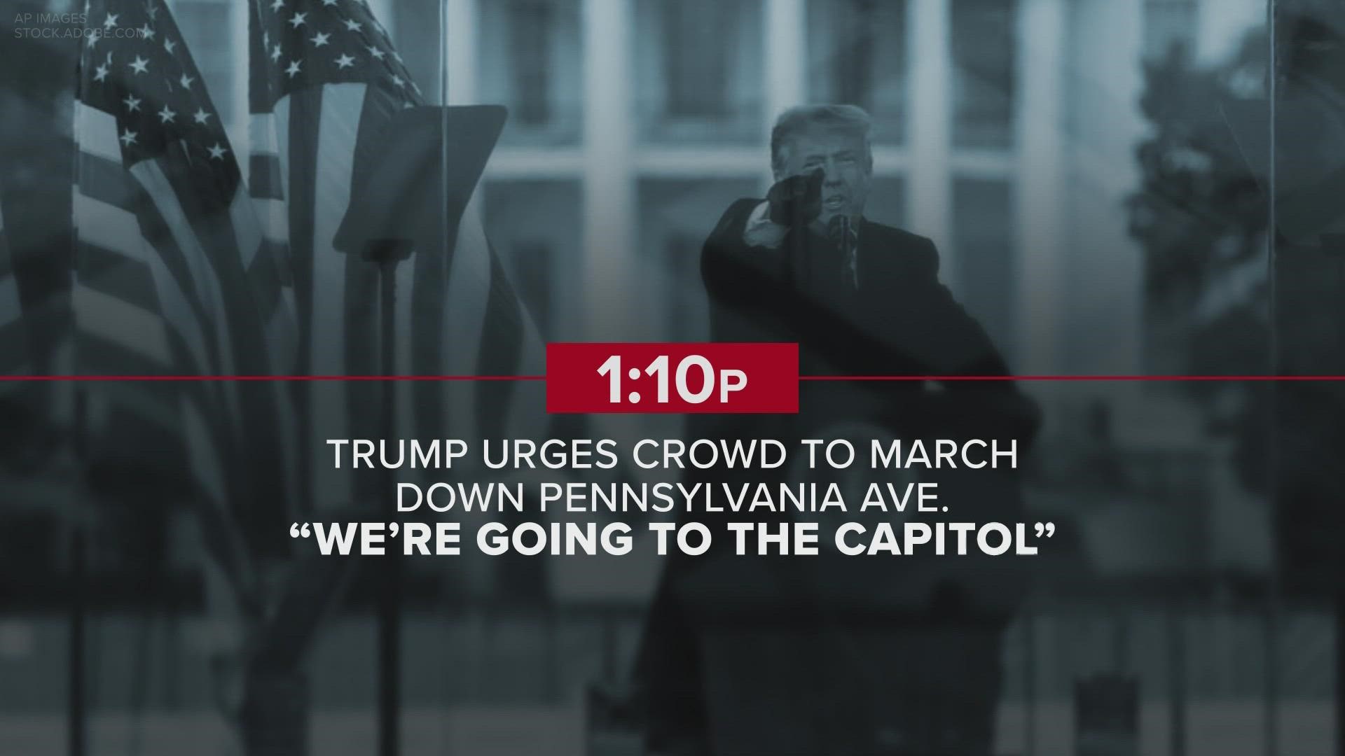 A timeline of the Capitol riot one year ago.