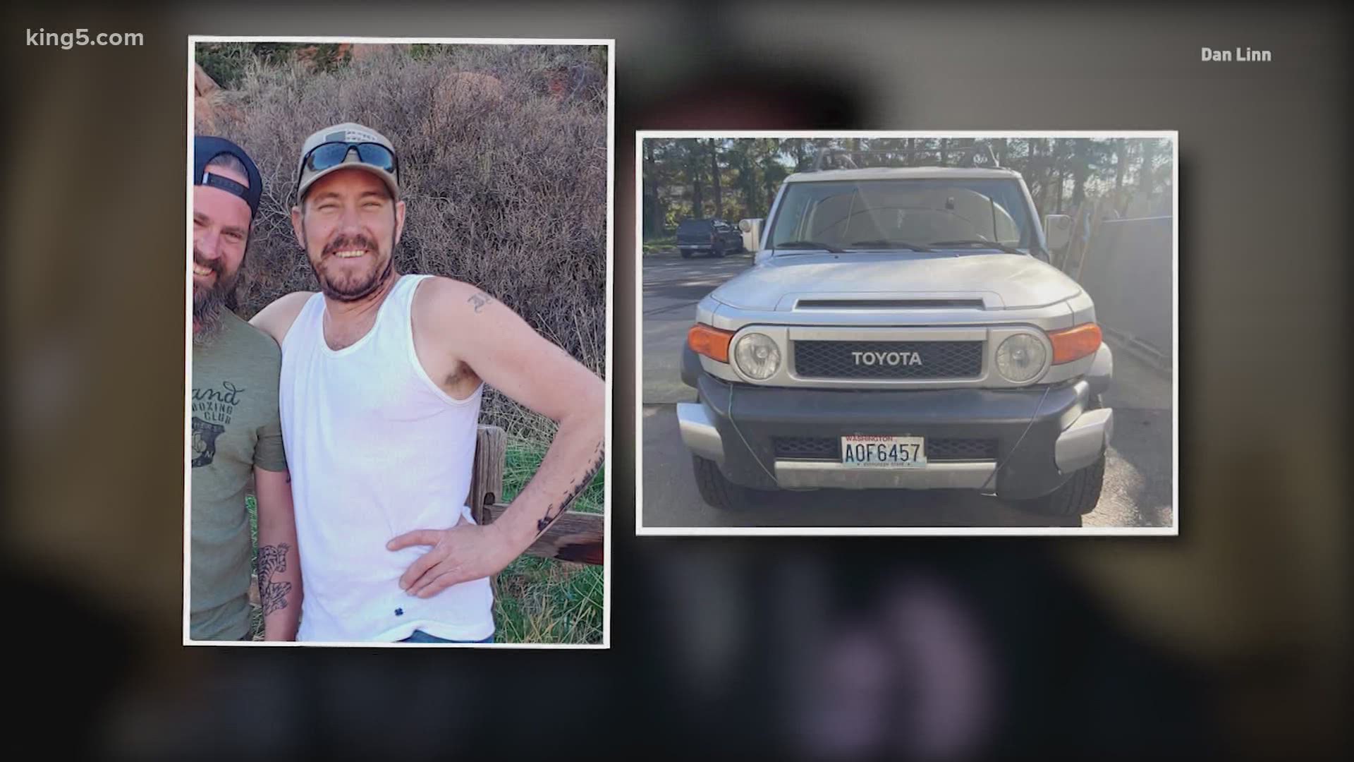 Friends say searchers spotted an unknown man driving an SUV belonging to Ian Eckles of Kent, who was last seen more than a week ago near Cle Elum.