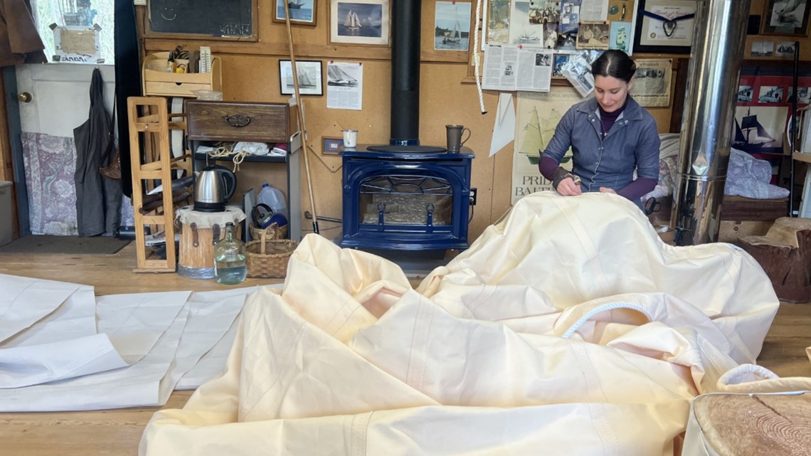 Pacific Northwest family one of last businesses to hand-sew sails for massive ships