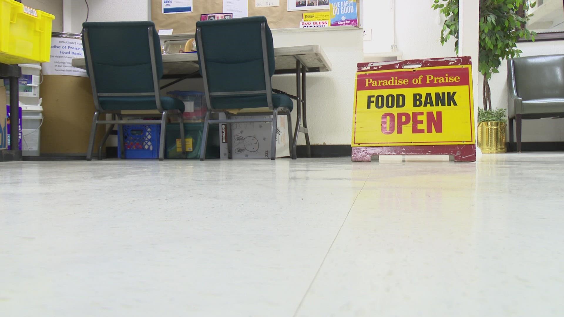 Demand for food banks is going up as inflation impacts prices.