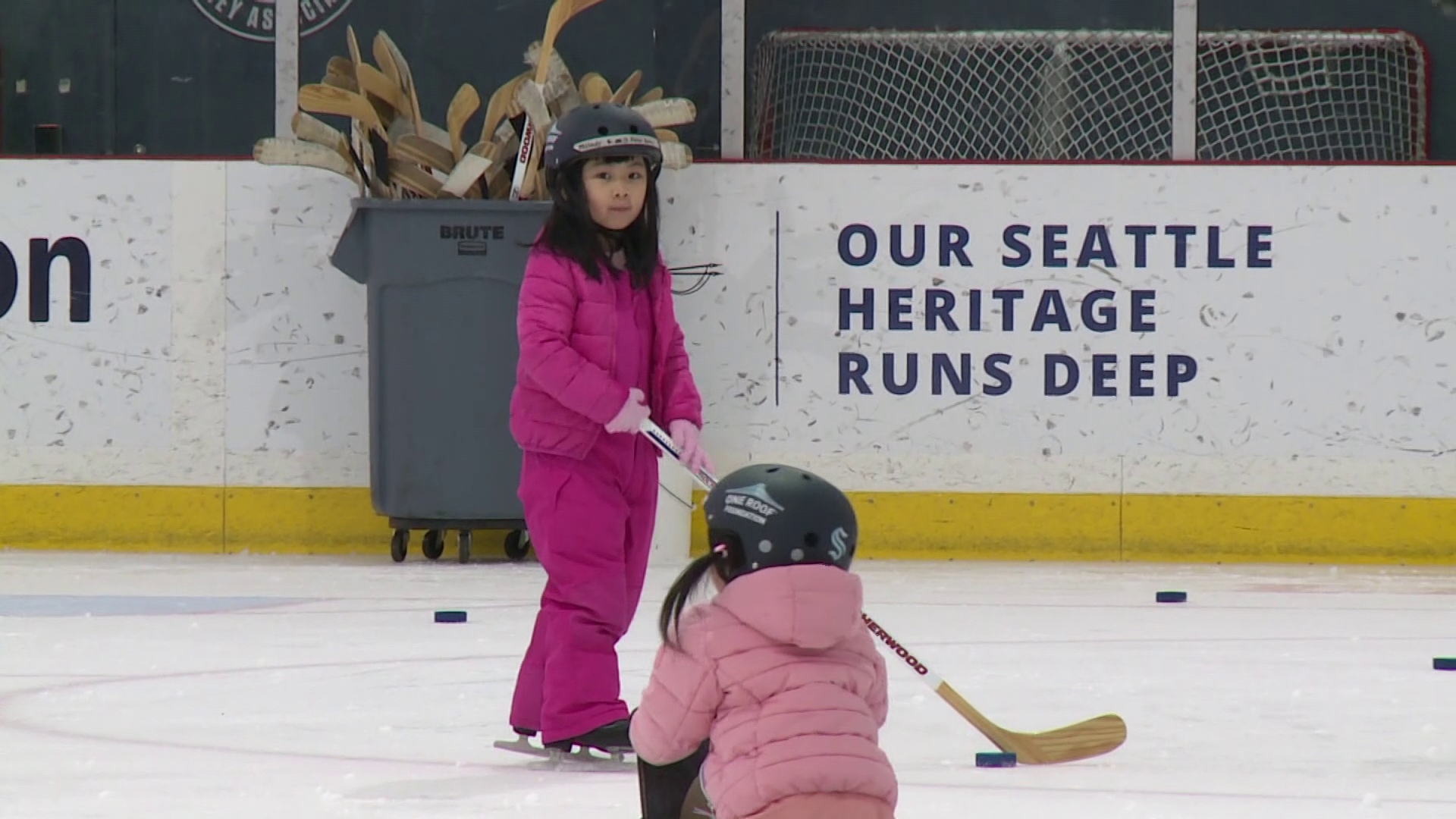 The Seattle Kraken and One Roof foundation teamed up with The Refugee Women's Alliance to bring free skating lessons to 80 preschoolers all year long.