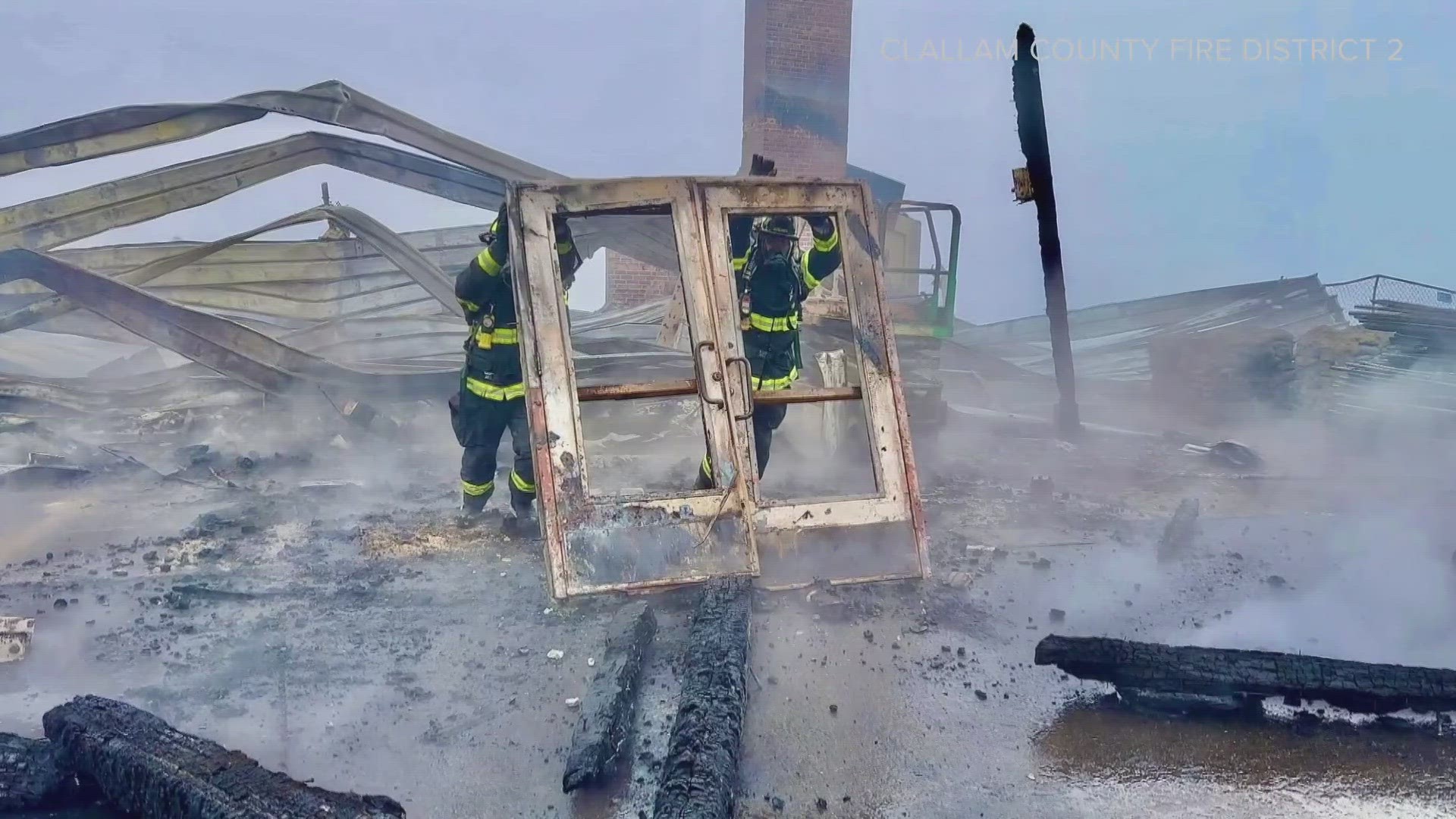 The Hurricane Ridge Lodge is a total loss after it caught fire on Sunday morning.