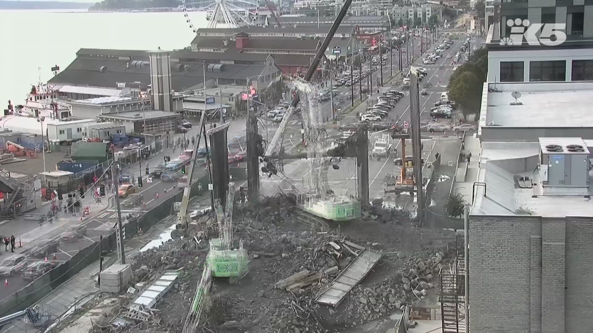 The last double-decker of the Alaskan Way Viaduct in Seattle was demolished on Saturday, September 21, 2019.