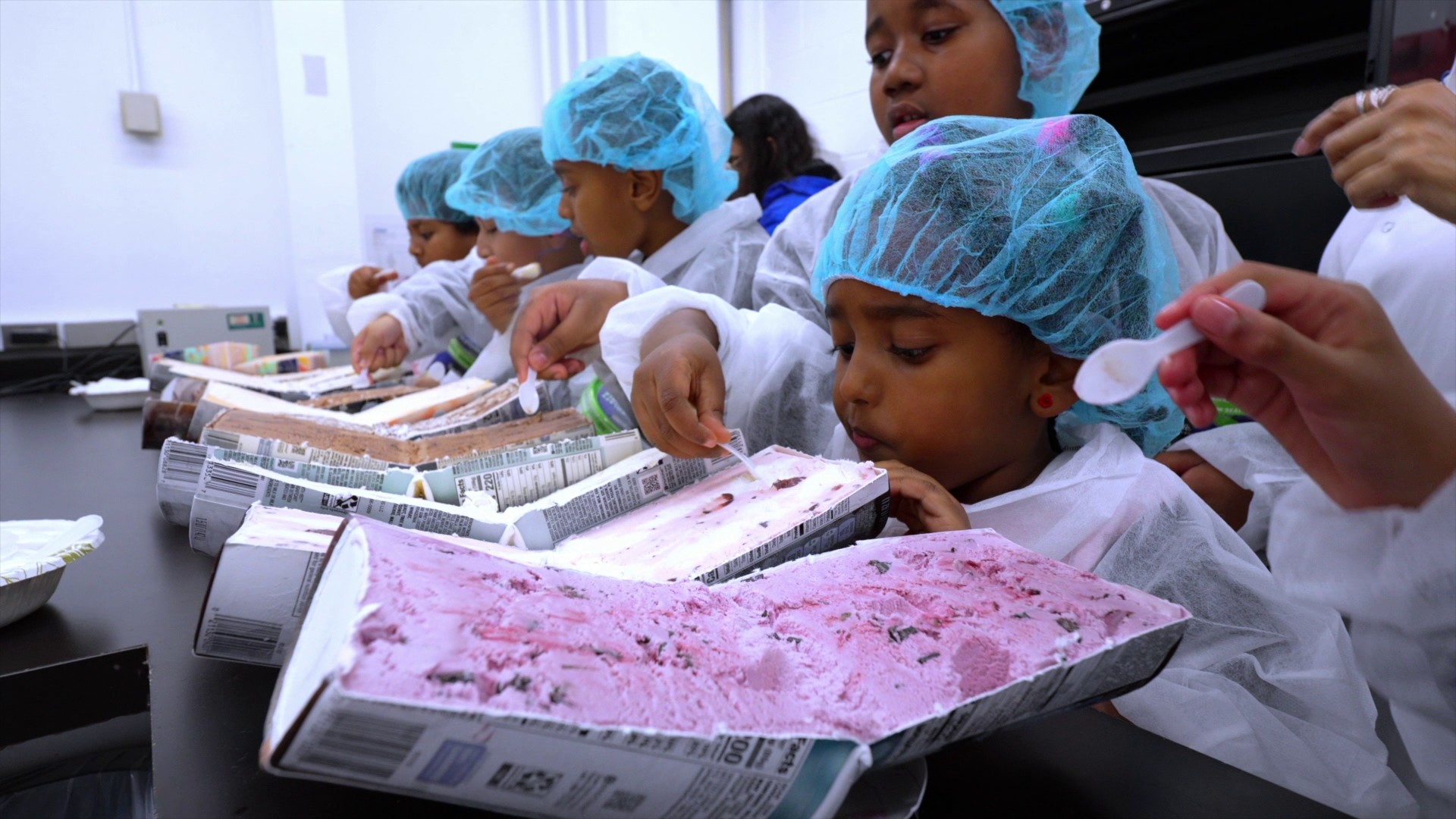 Safeway/Albertsons and Bellevue Lifespring give the students of the Bellevue School District a tour of their ice cream factory with a surprise. Sponsored by Safeway.