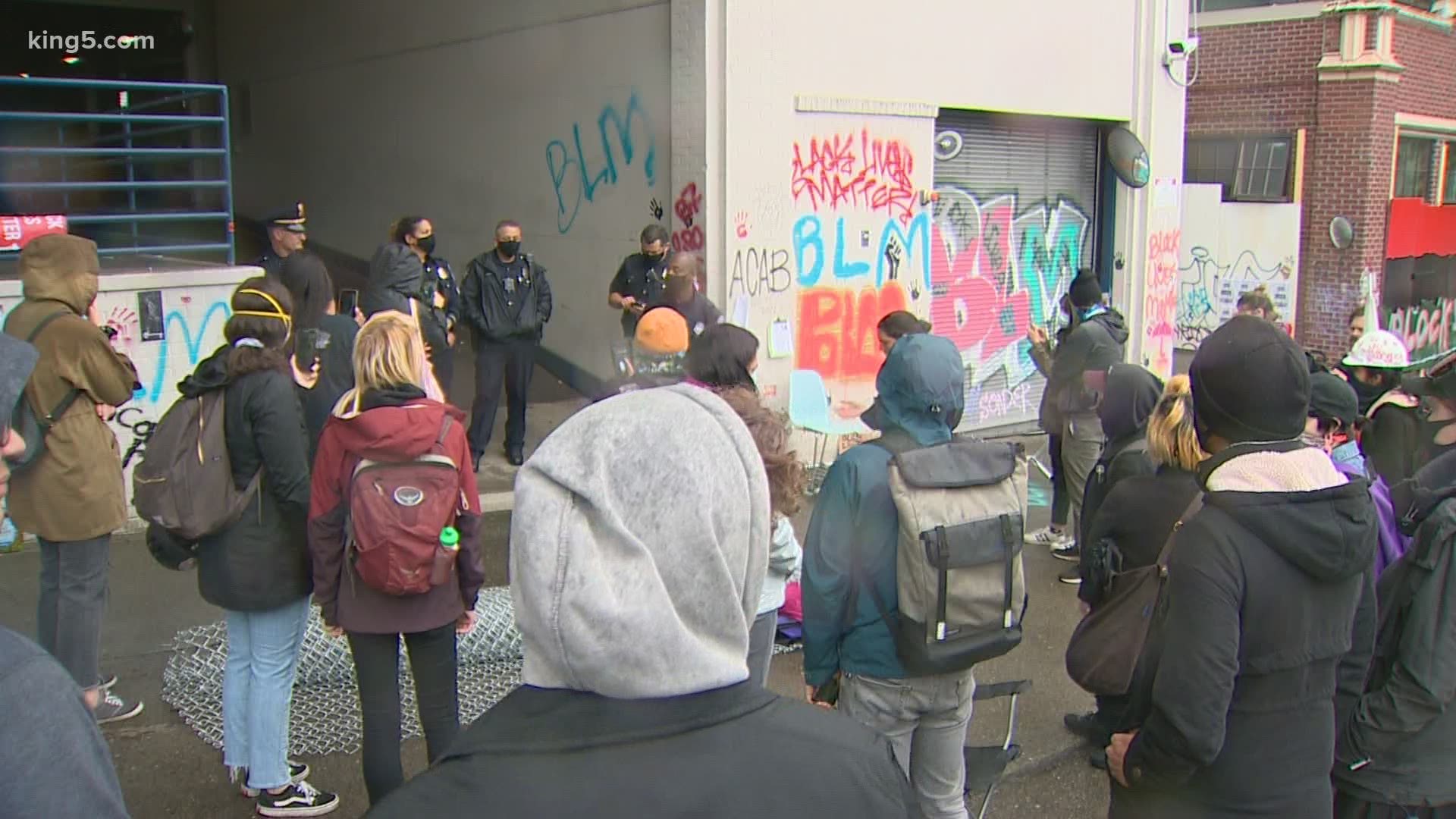 Seattle Police Chief Carmen Best says she'd like to reopen the East Precinct, but there's no telling when that will happen as protesters have gathered there daily.