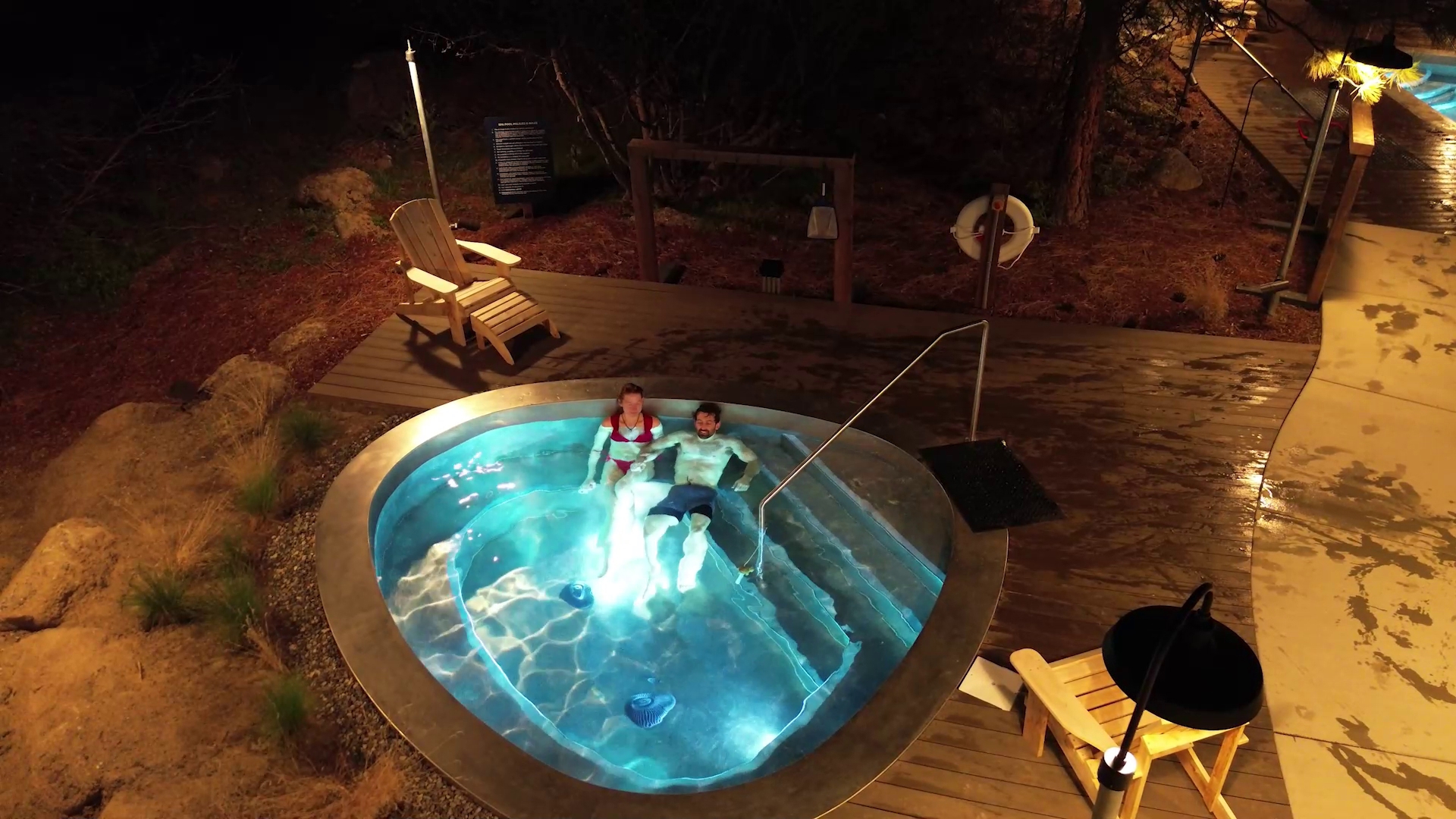 Outdoor hot pools, a cold plunge and a sauna all inspired by visits to natural hot springs in Washington. #k5evening