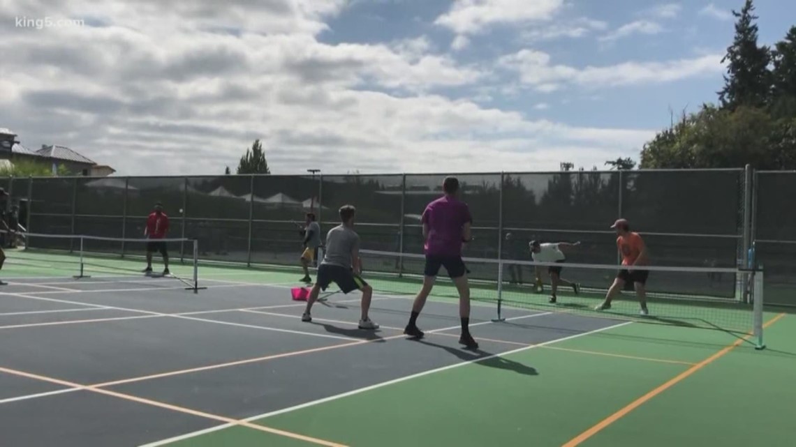 Hundreds of players came to Bainbridge Island this weekend to play a game created on that island: Pickleball. The inaugural Bainbridge Island Founders Tournament wrapped up Sunday with more than 200 competitors, including our own superstar Chris Egan, hitting the courts at Bainbridge High School.