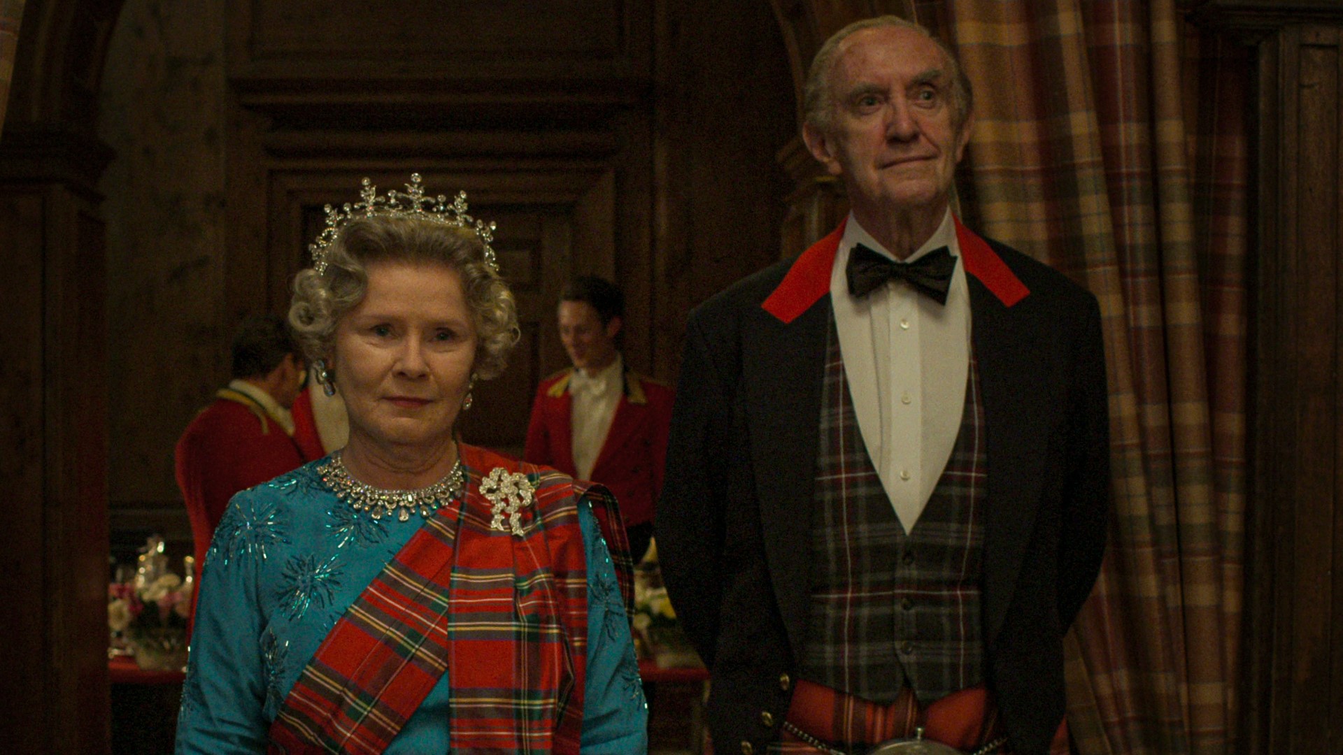 Imelda Staunton, Jonathan Pryce, and Lesley Manville star as Queen Elizabeth, Prince Philip, and Princess Margaret in Season 5 of the hit Netflix show. #k5evening