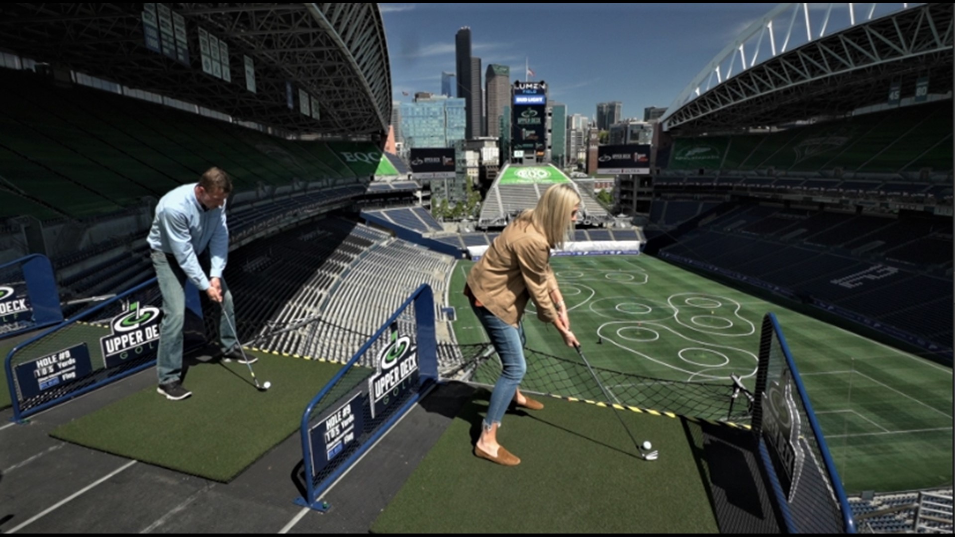 Upper Deck Golf comes to Lumen Field in Seattle