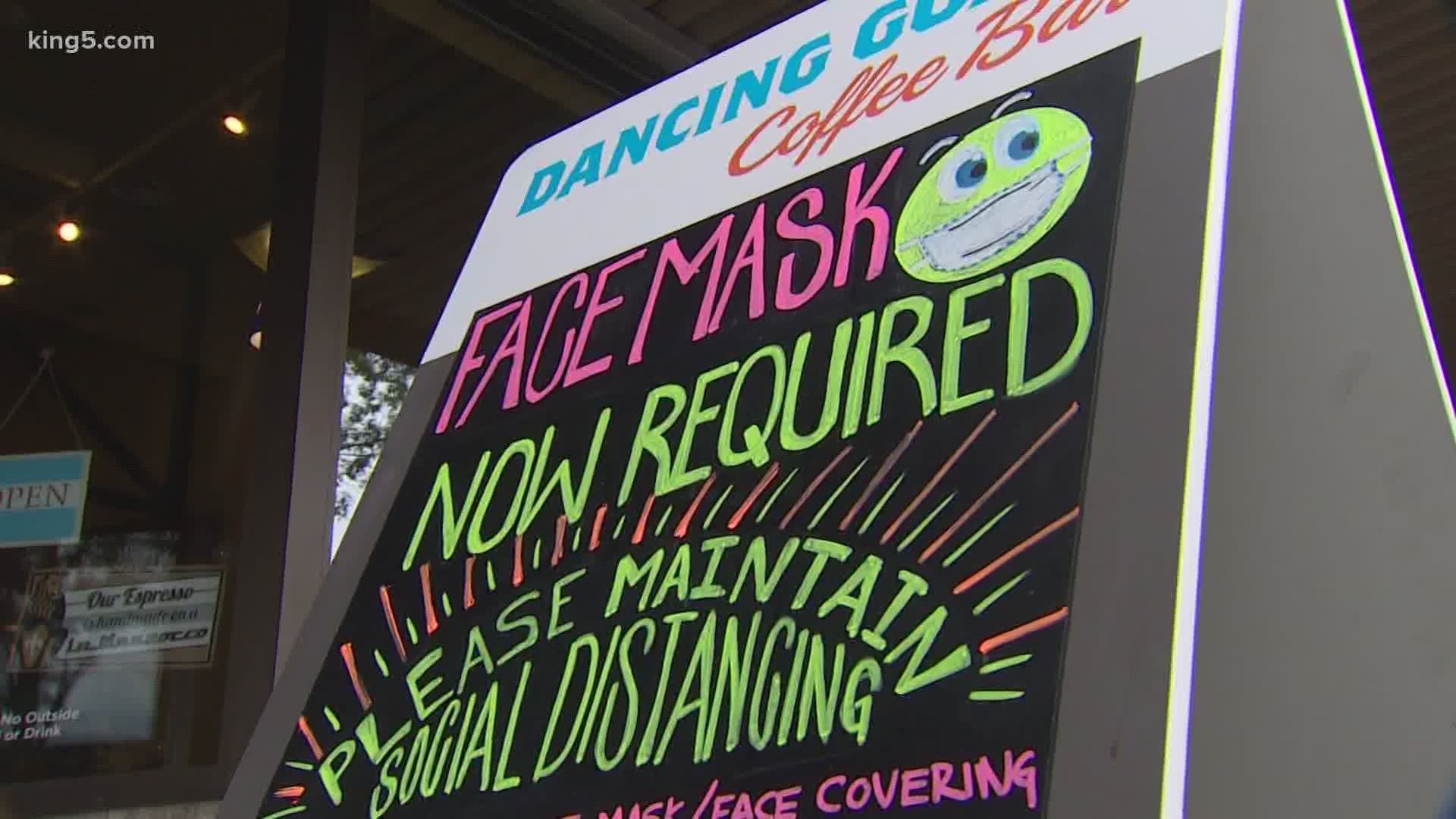 Gov. Jay Inslee signed a mandate that states you cannot be served at a business if you are not wearing a mask. Businesses could be fined if they aren't in compliance