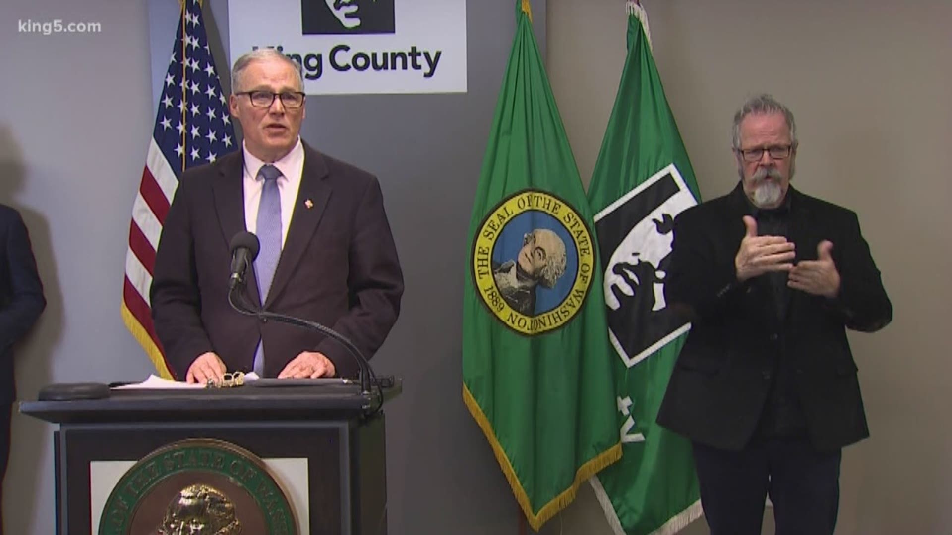 Washington Gov. Jay Inslee announced that he will be signing an emergency proclamation to temporarily shut down bars and restaurants.