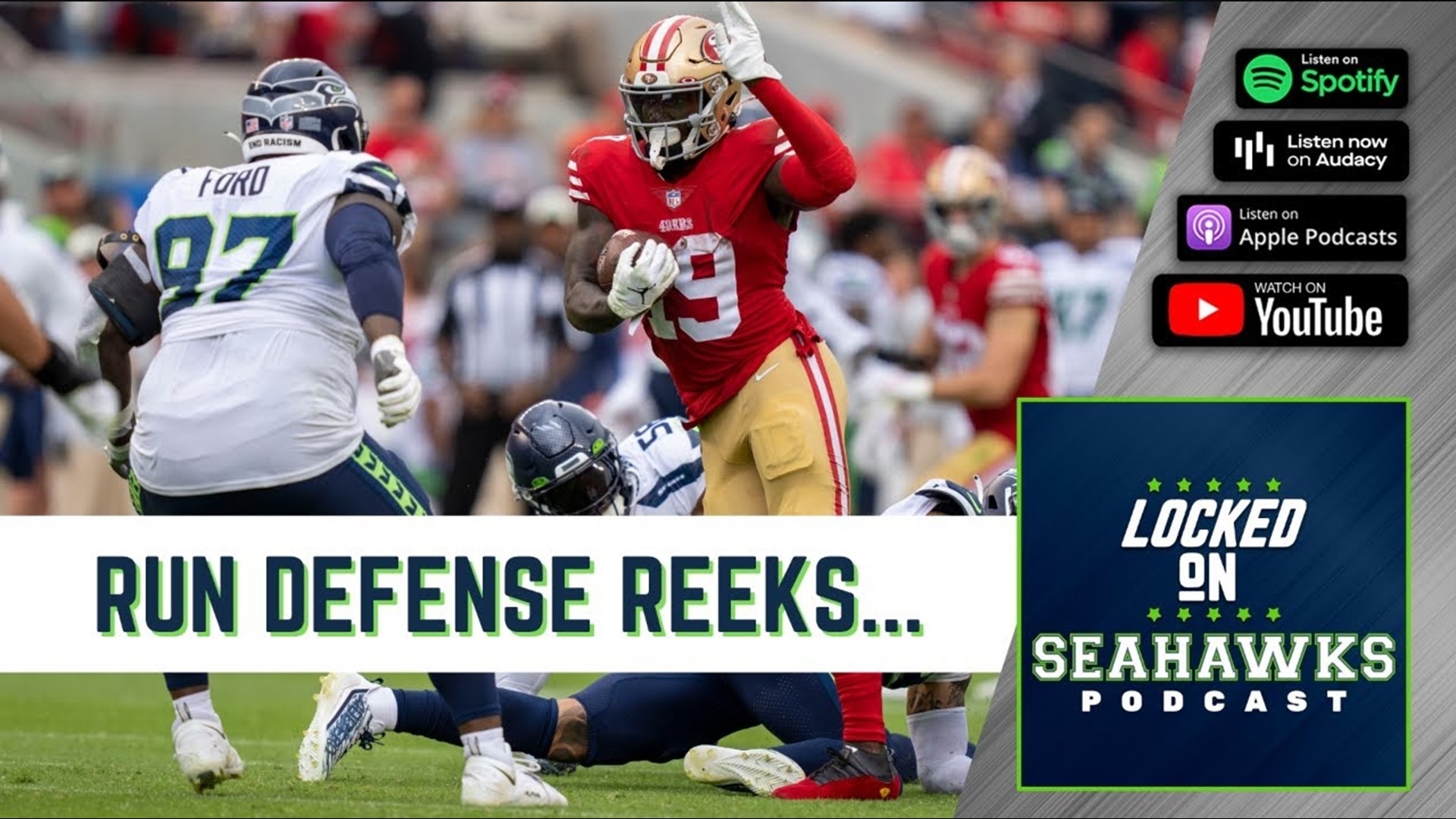 Hosts Corbin Smith and Rob Rang examine what has gone wrong for Seattle defending the run, what must happen for the team to quickly fix the issue, and more.
