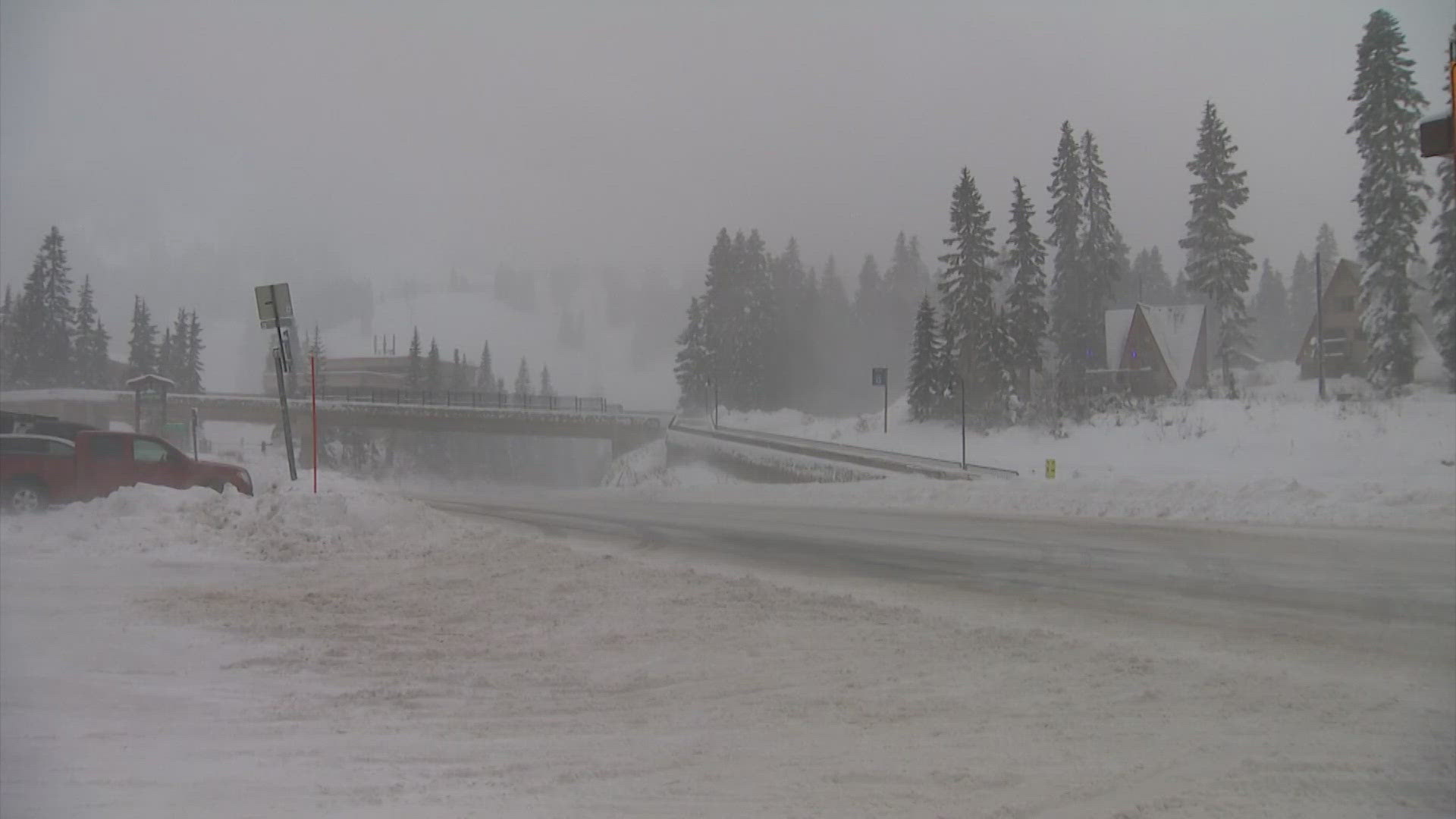 WSDOT is telling people not to travel through the passes Tuesday night. The strong wind and blowing snow will be extremely difficult to navigate.