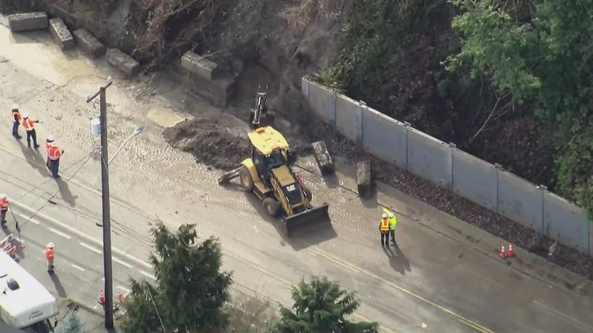 Heavy rain caused landslides throughout the region.