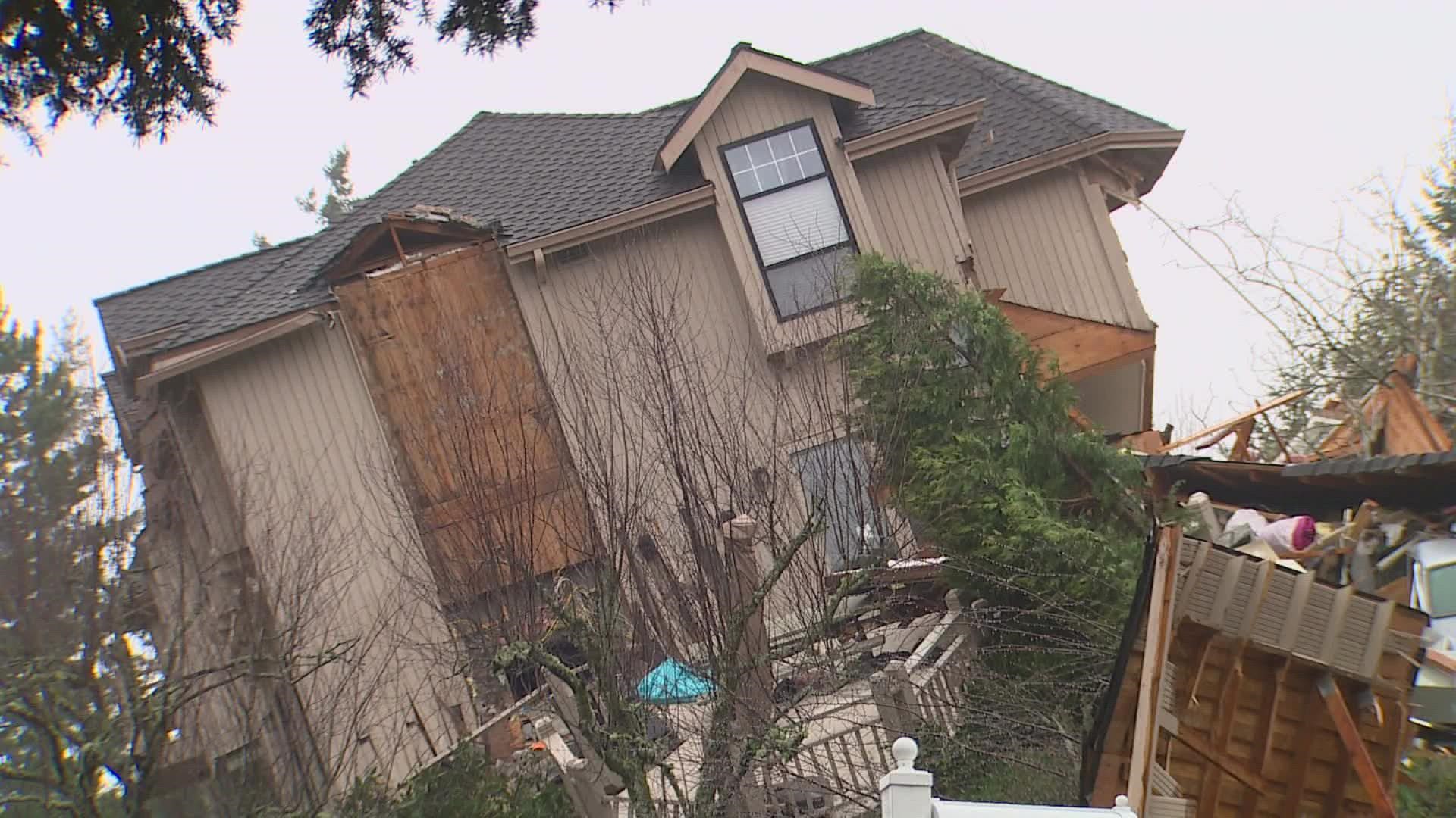 A contractor will demolish the home and safely salvage some of the owners' property. Work is expected to begin next week.