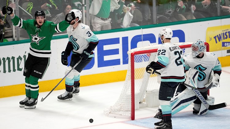Roope Hintz, Wyatt Johnston score as Stars beat Kraken 2-1 in Game 7 to advance to West final