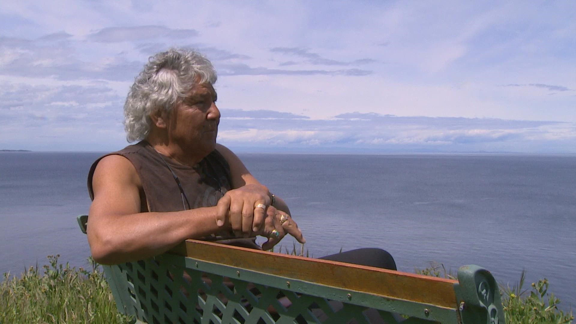 Marty Bluewater has spent more than 50 years on a remote Northwest island.