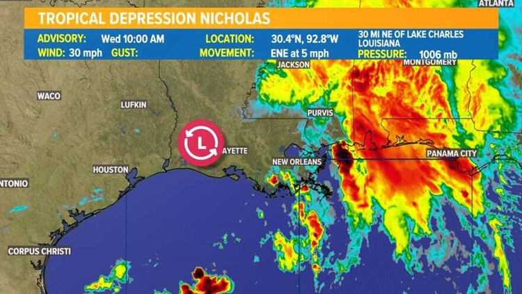 TRACKING TS NICHOLAS LIVE: Tropical Storm Nicholas knocks out power to thousands; Flash flood threat continues