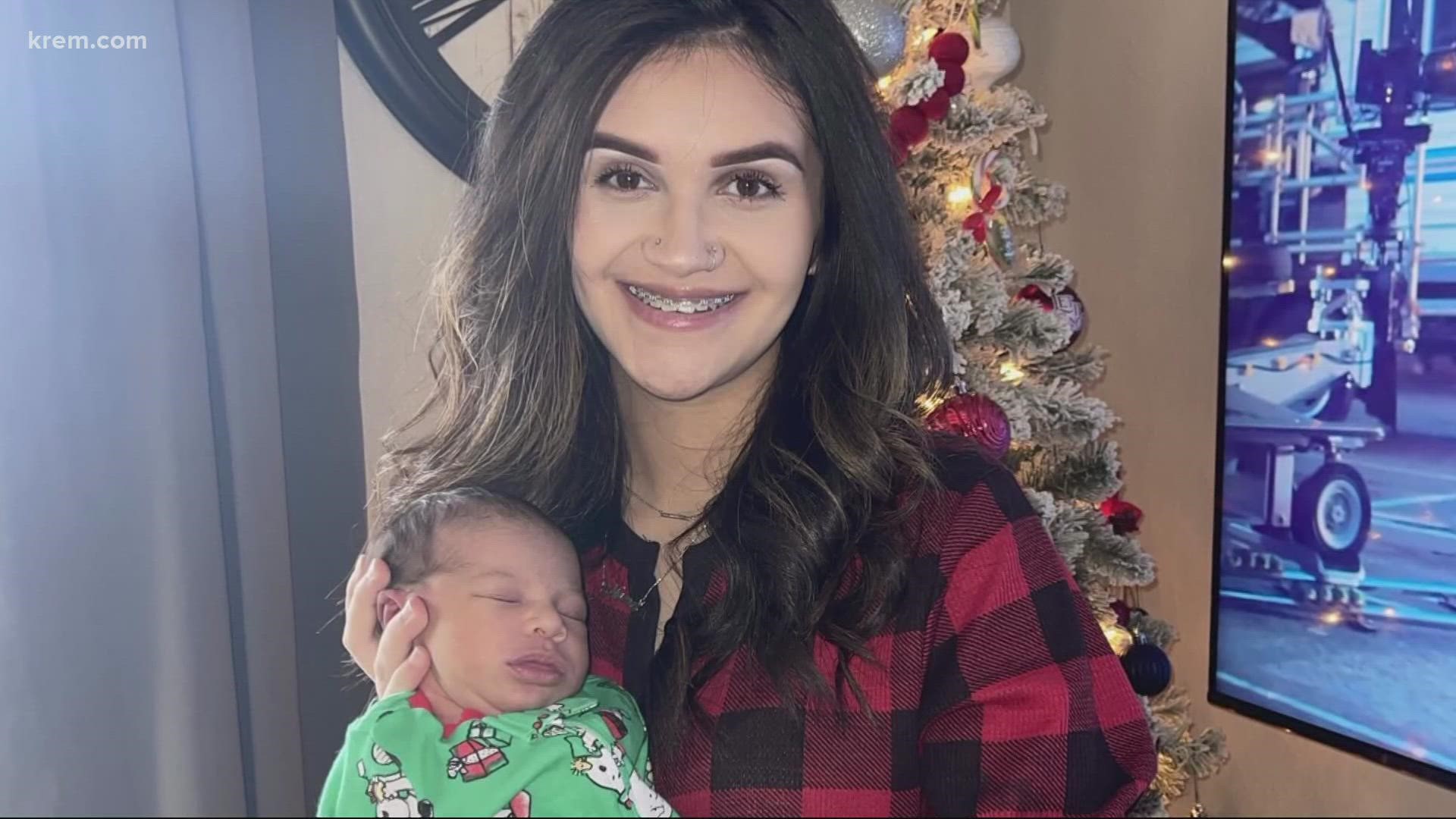 A 20-year-old brand-new mom was paralyzed this week when police say a gunman opened fire through the front door of a home in North Spokane.